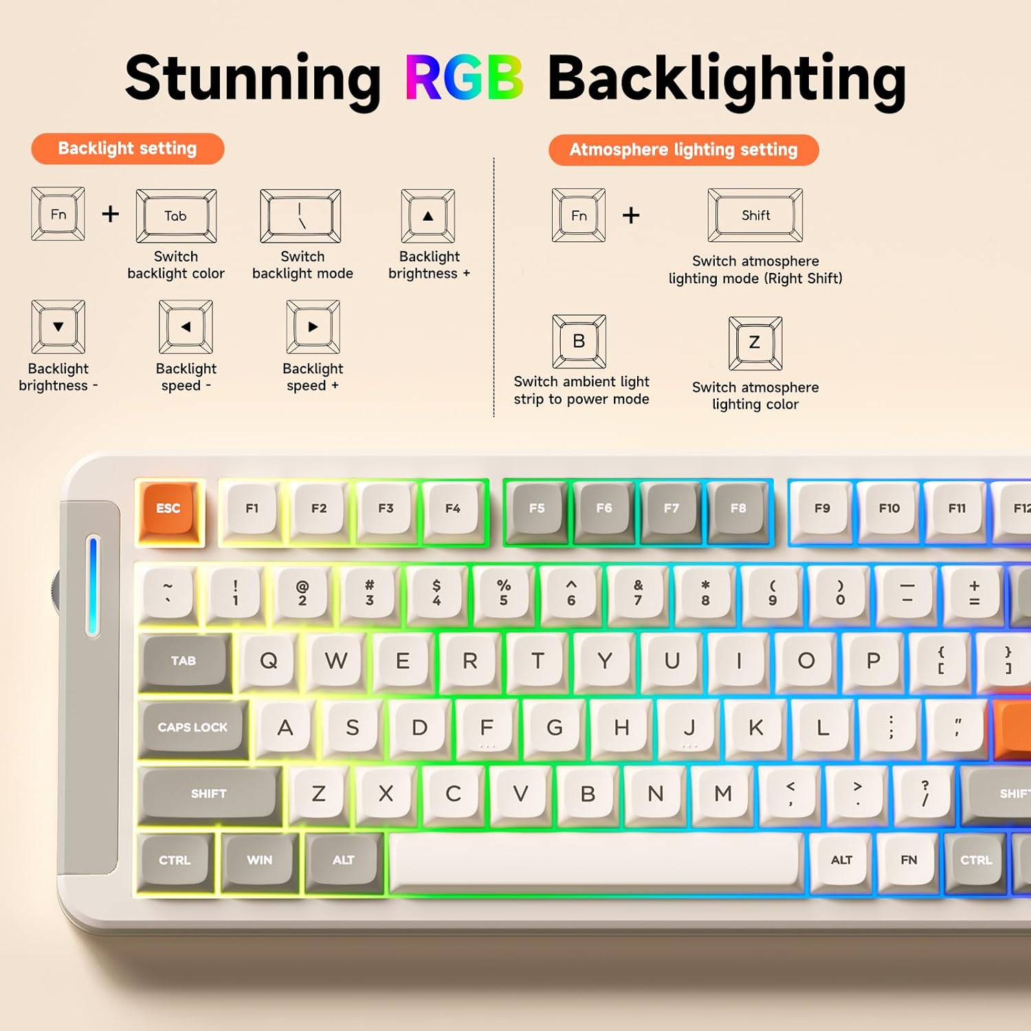 MCHOSE X75 V2 Gasket Mount 75% Layout Hot-Swap Wireless Mechanical Keyboard
