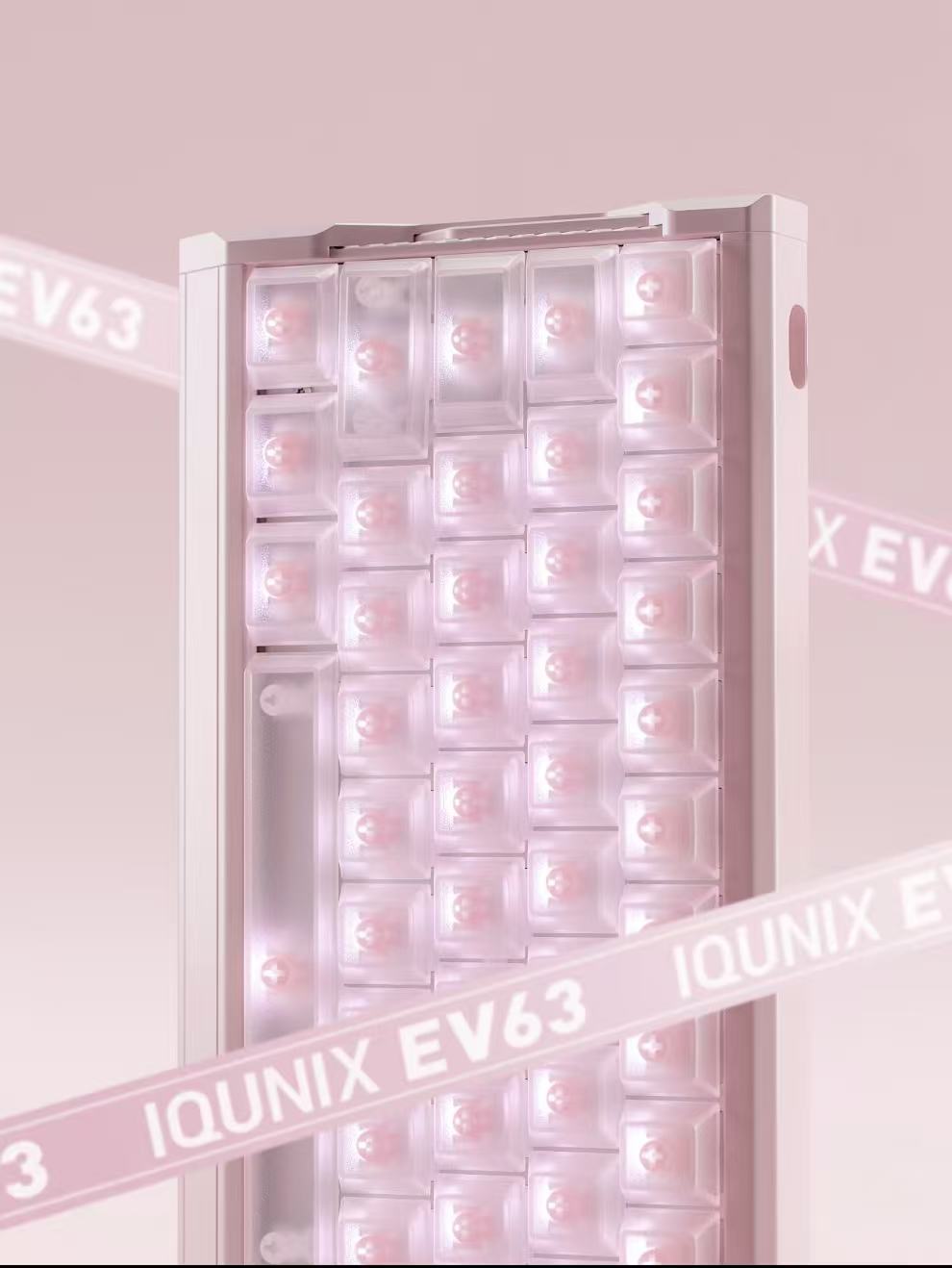 IQUNIX EV63 Hall Effect 8K RGB Wired Gaming Keyboard Magnetic X Ultra Switch- Pink（Pre-Order）