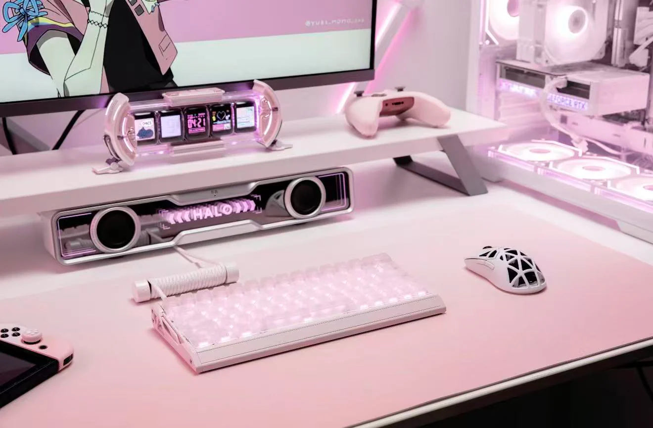 IQUNIX EV63 Hall Effect 8K RGB Wired Gaming Keyboard Pink Magnetic X Ultra Switch