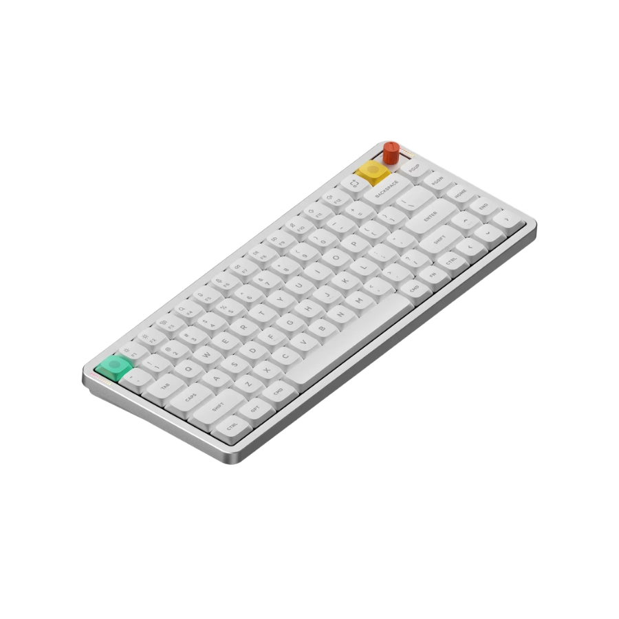 NuPhy Air75 V3 Nova White wireless low-profile mechanical keyboard on white background