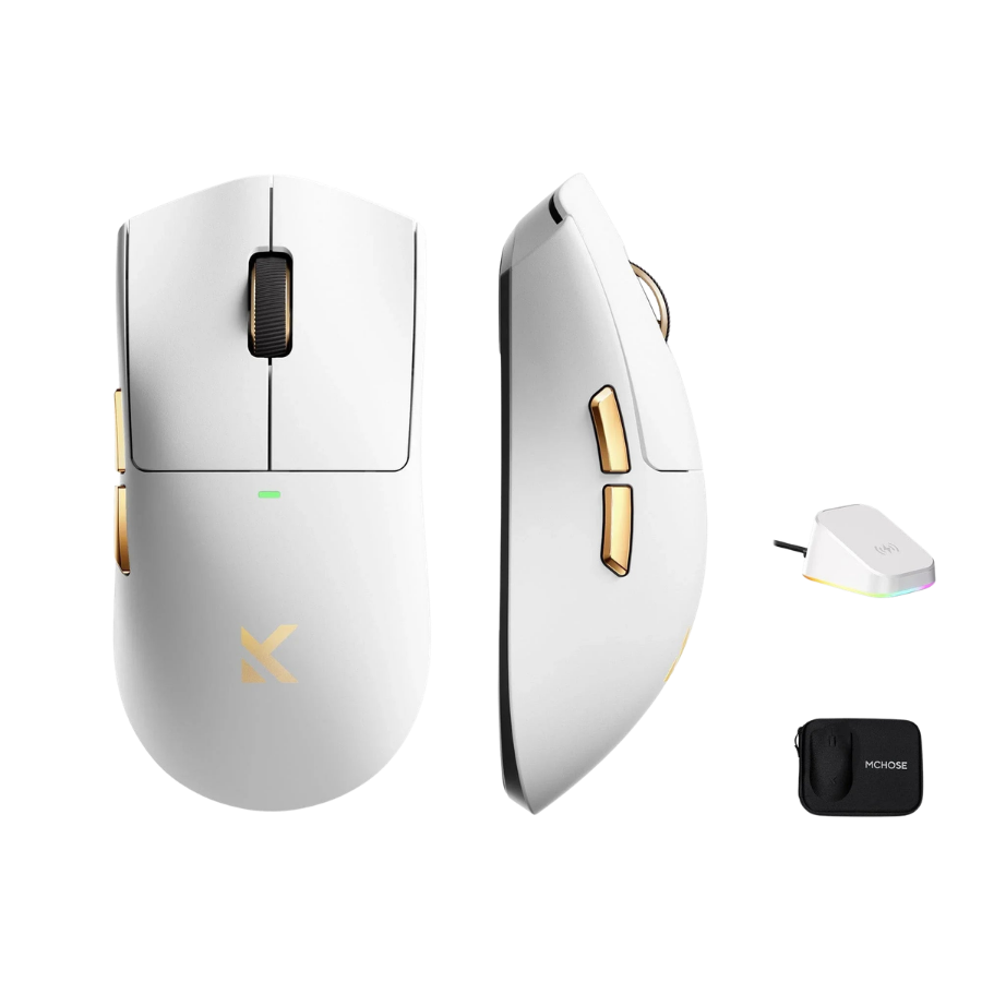 MCHOSE K7 Ultra 8K Lightweight Wireless Gaming Mouse with Magnetic Charging Dock and Carry Case