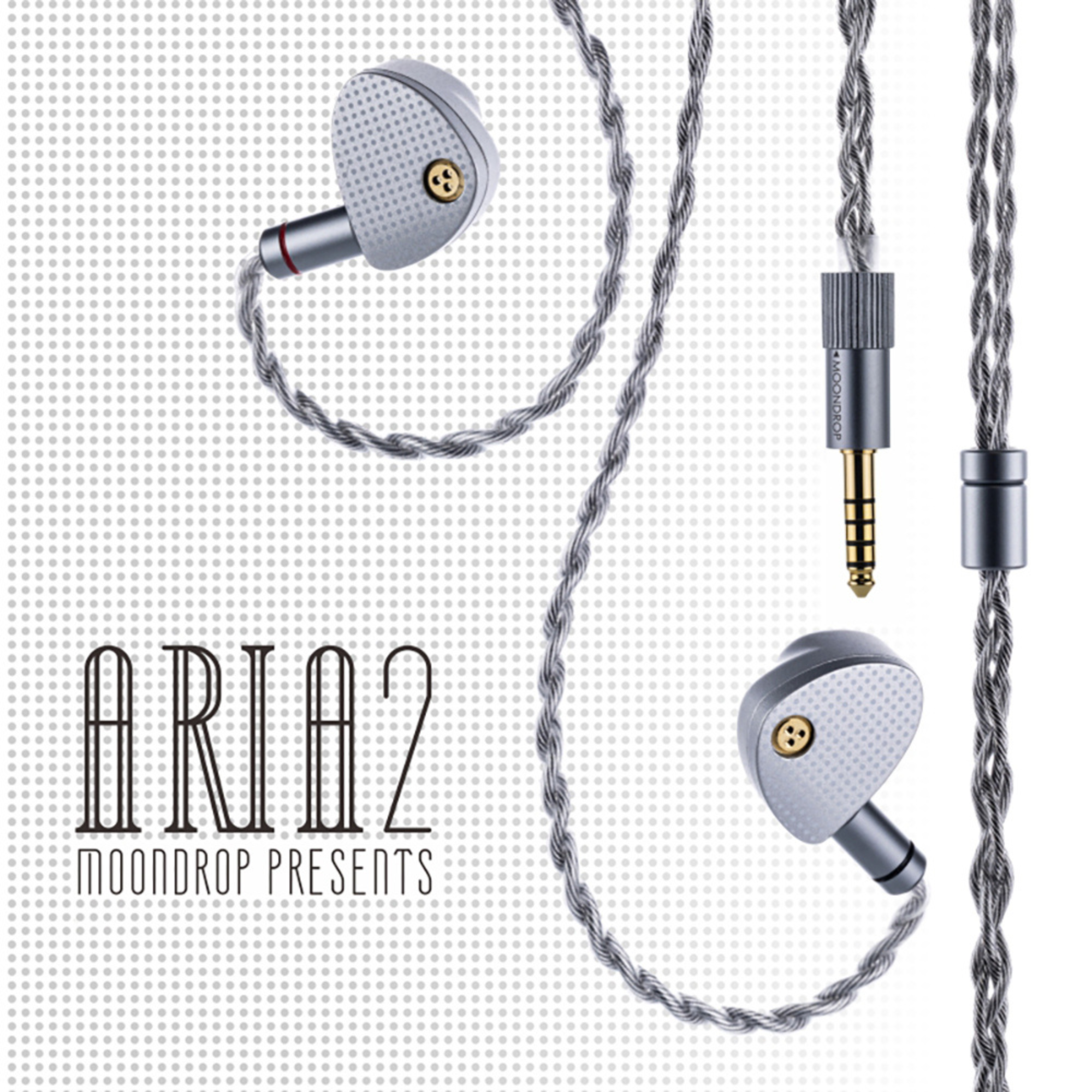 MOONDROP ARIA2 Dynamic Wired IEM In-Ear Monitor Headphones with 0.78mm 2-Pin Detachable Cable