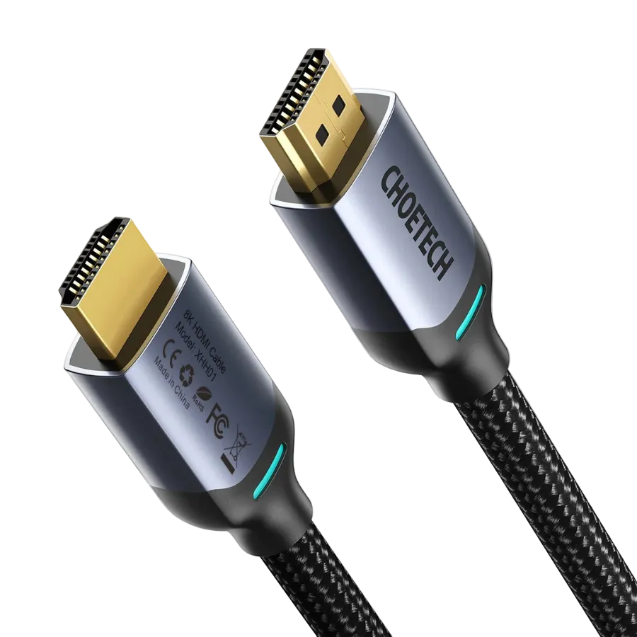 Choetech VisionLink 8K HDMI 2.1 High Speed Dynamic HD Nylon Braided Cable - 48Gbps 8K@60Hz, 2m