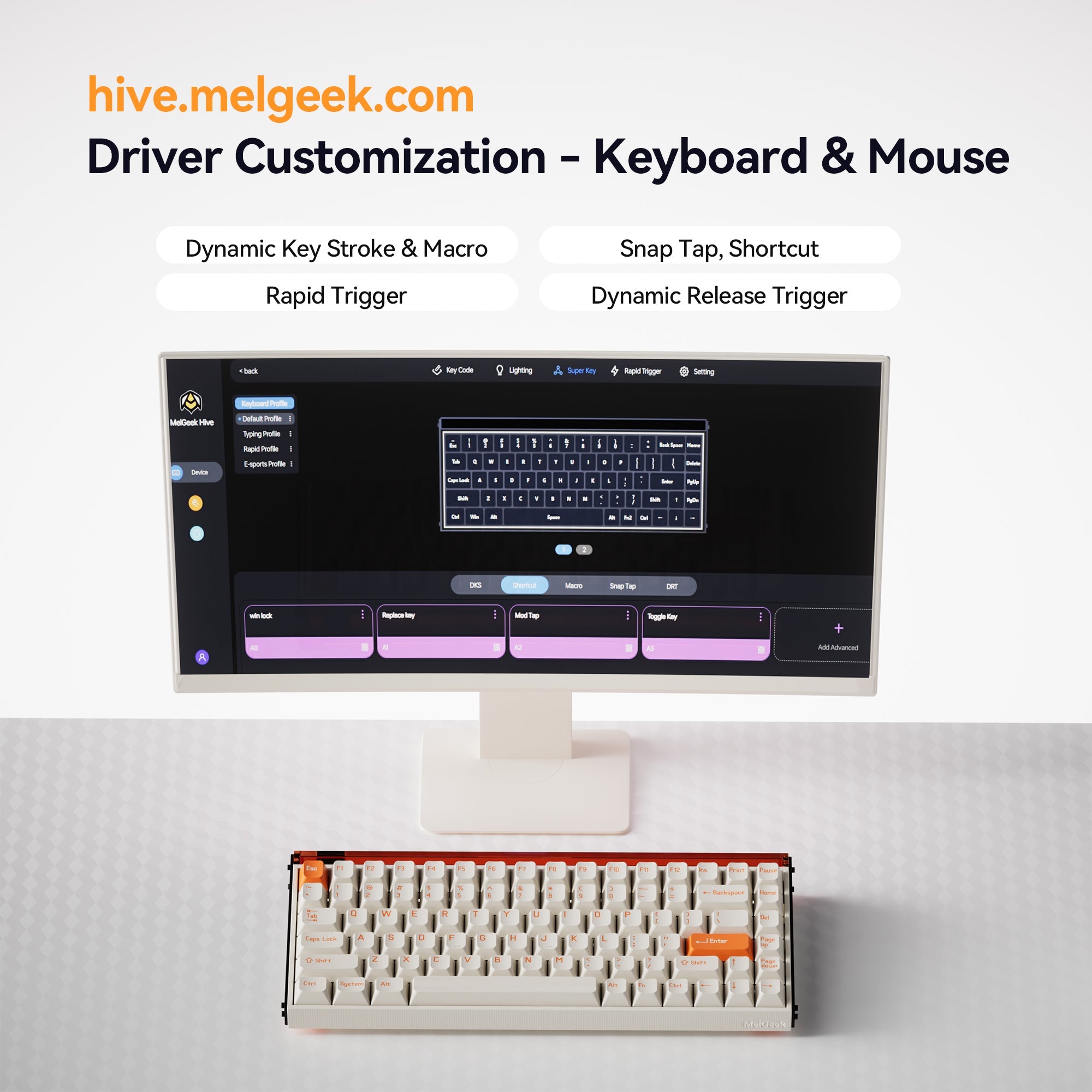 MelGeek MADE84 Pro Custom Gaming Magnetic HE Keyboard