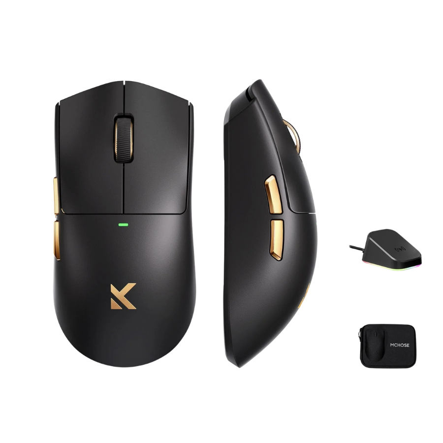 MCHOSE K7 Ultra 8K Lightweight Wireless Gaming Mouse with Magnetic Charging Dock and Carry Case