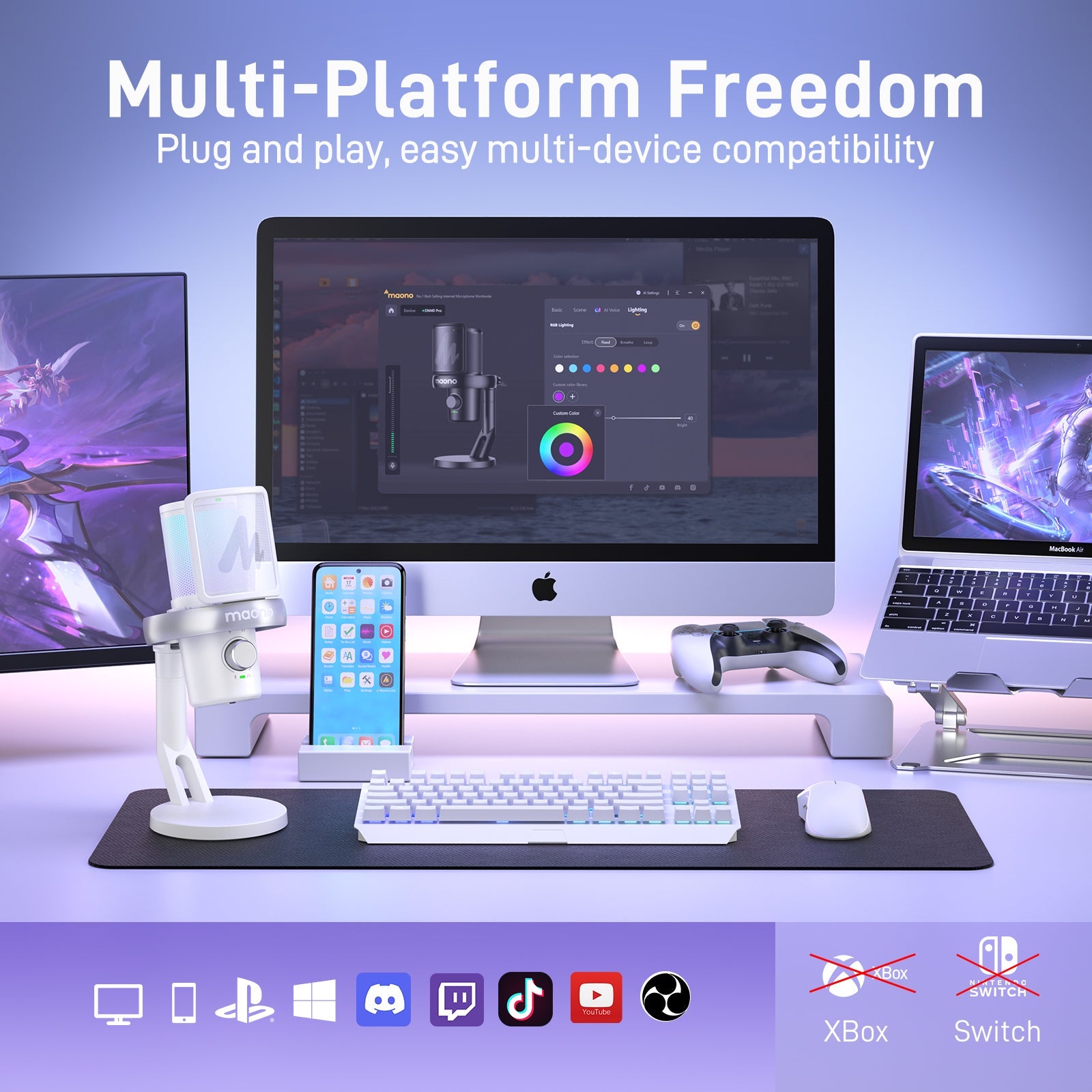 MAONO DM40 Pro USB/Wireless Gaming Desktop Microphone