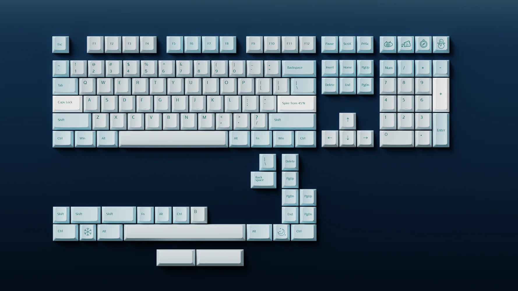 LeleLab x Cheese Snowspire Lake Keycaps Set