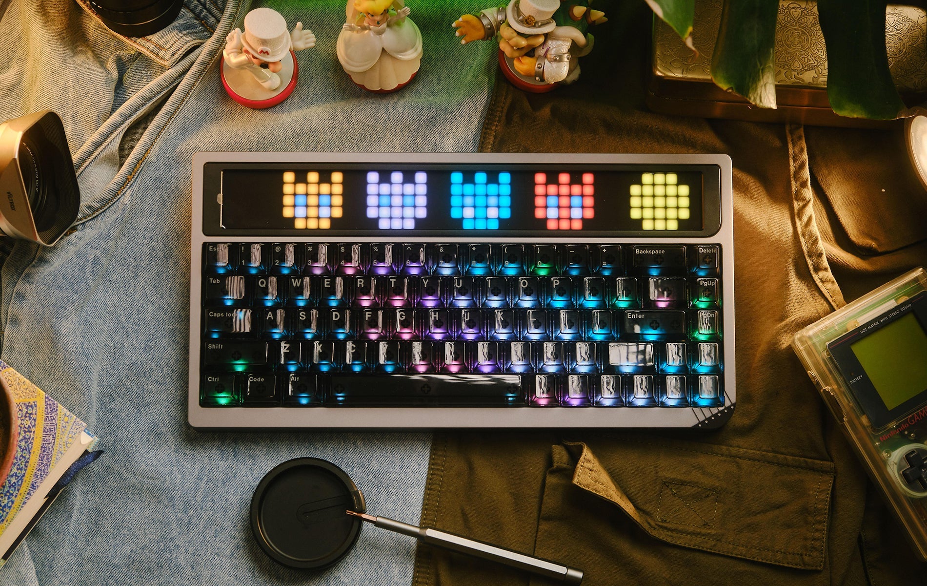 ANGRY MIAO AM RGB 65 Wireless Mechanical Keyboard (Icy Silver Pro V2 Switch)