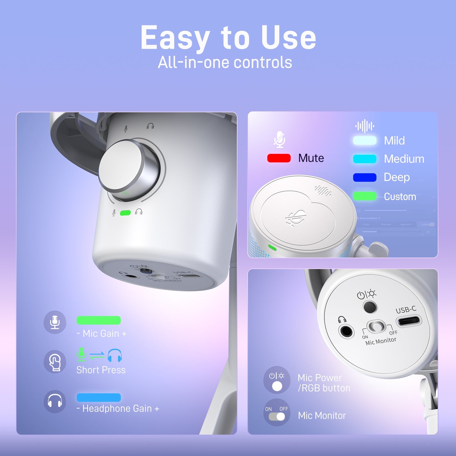 MAONO DM40 Pro USB/Wireless Gaming Desktop Microphone