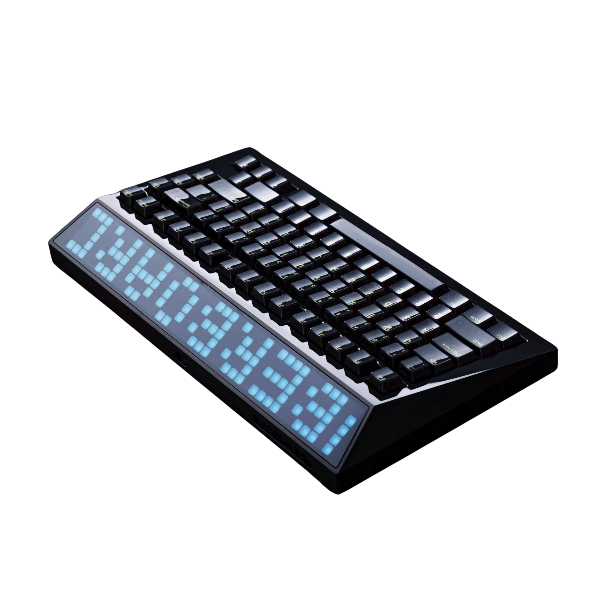 Angry Miao CYBERBOARD R2 High Gloss PVD Front Mechanical Keyboard Jet Black Bundle