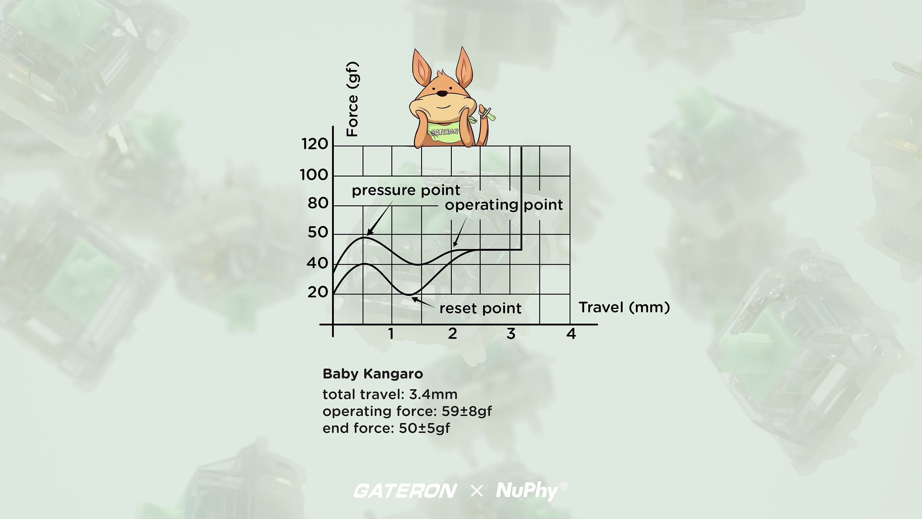 NuPhy x Gateron Baby Kangaroo Switches - 110pcs/Set