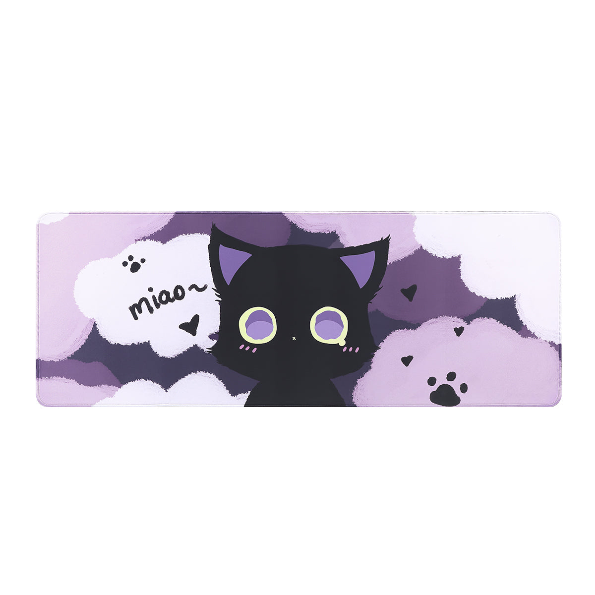 YUZNII Oversized Cartoon Kitten Desk Mat 800x300x3mm Mousepad