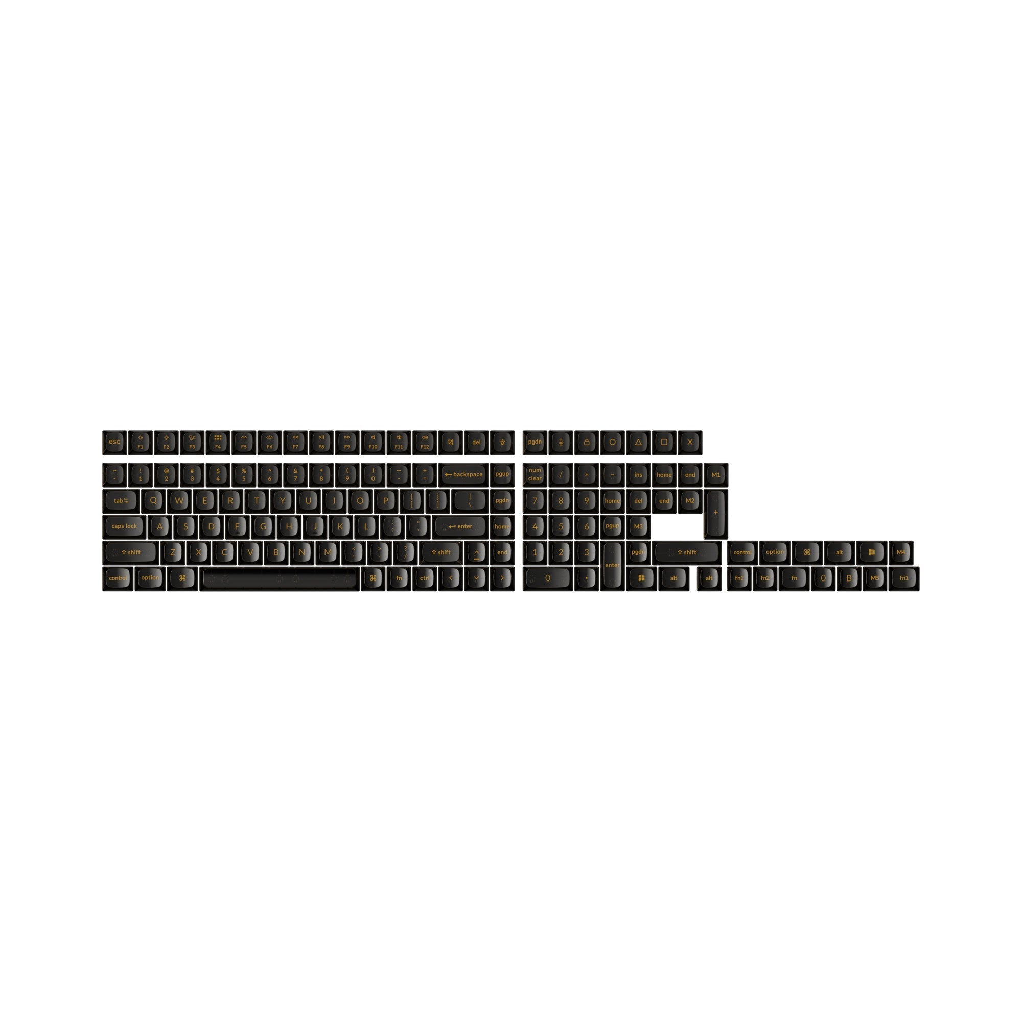 Keychron Black Transparent OSA Full Set Keycap Set