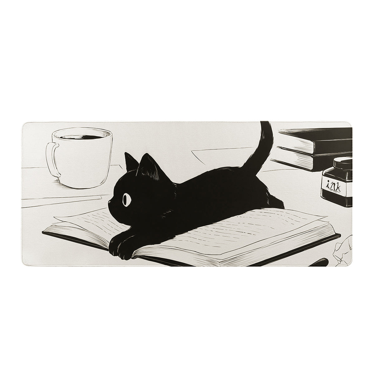 YUNZII Full Size Desk Mat 900x400x3mm Cat Mousepad
