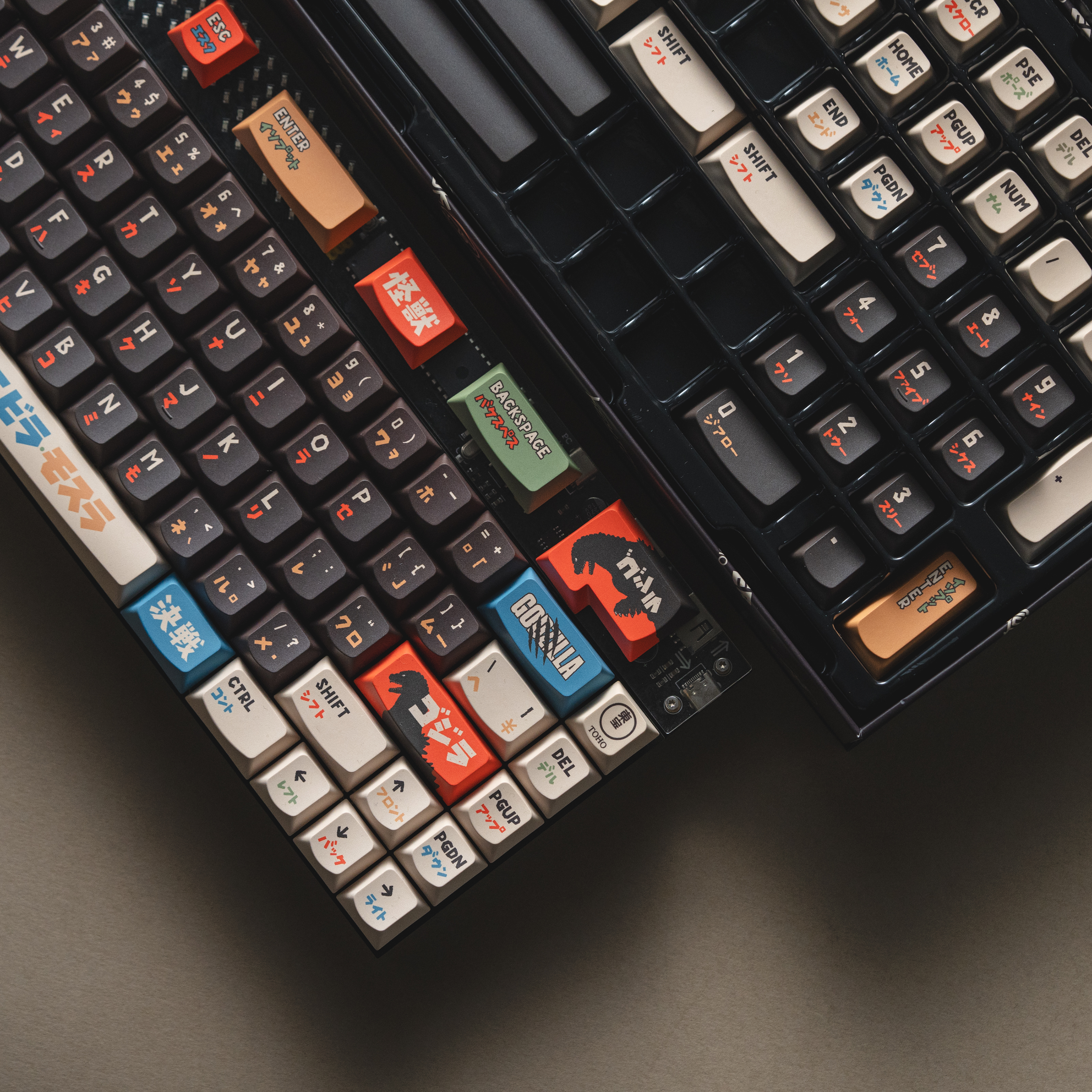 Keytok SMILE Profile Black Classic Godzilla Dye-Sub PBT Keyaps 173pcs / Set