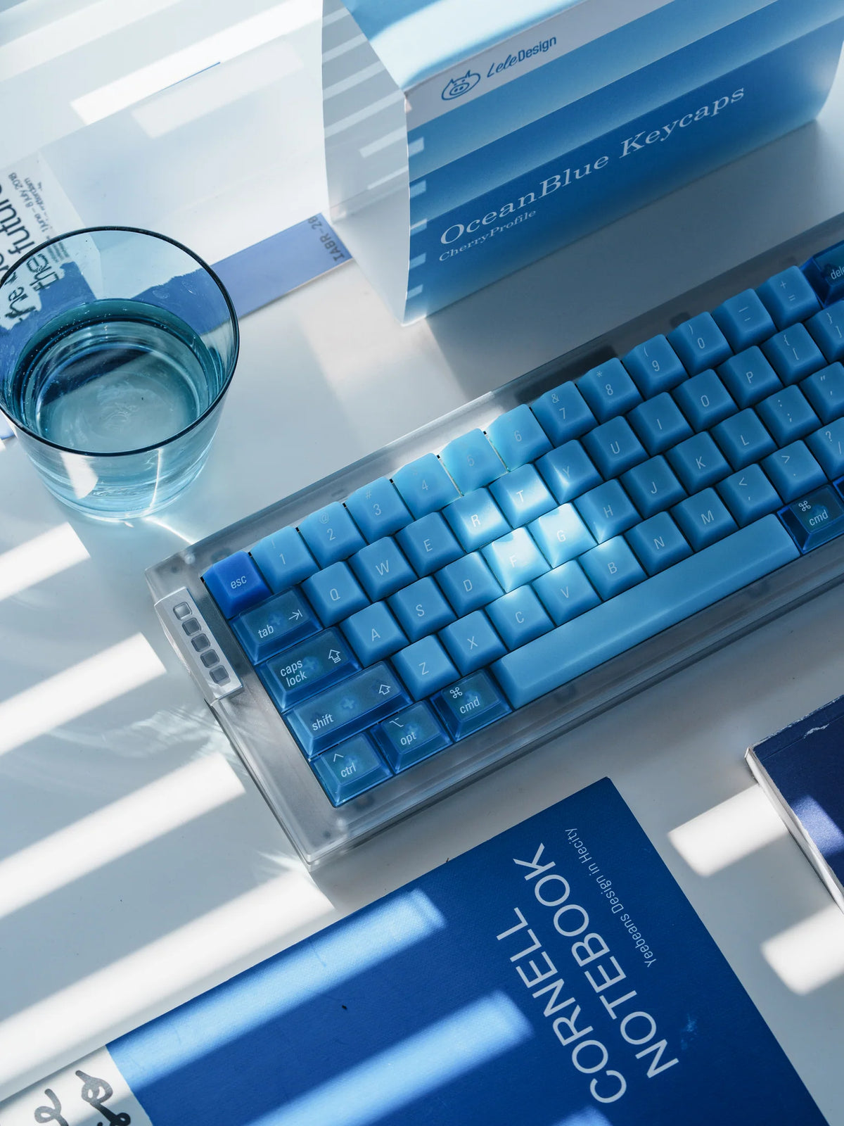 LeleDesign Ocean Blue Cherry Profile Keycaps Set