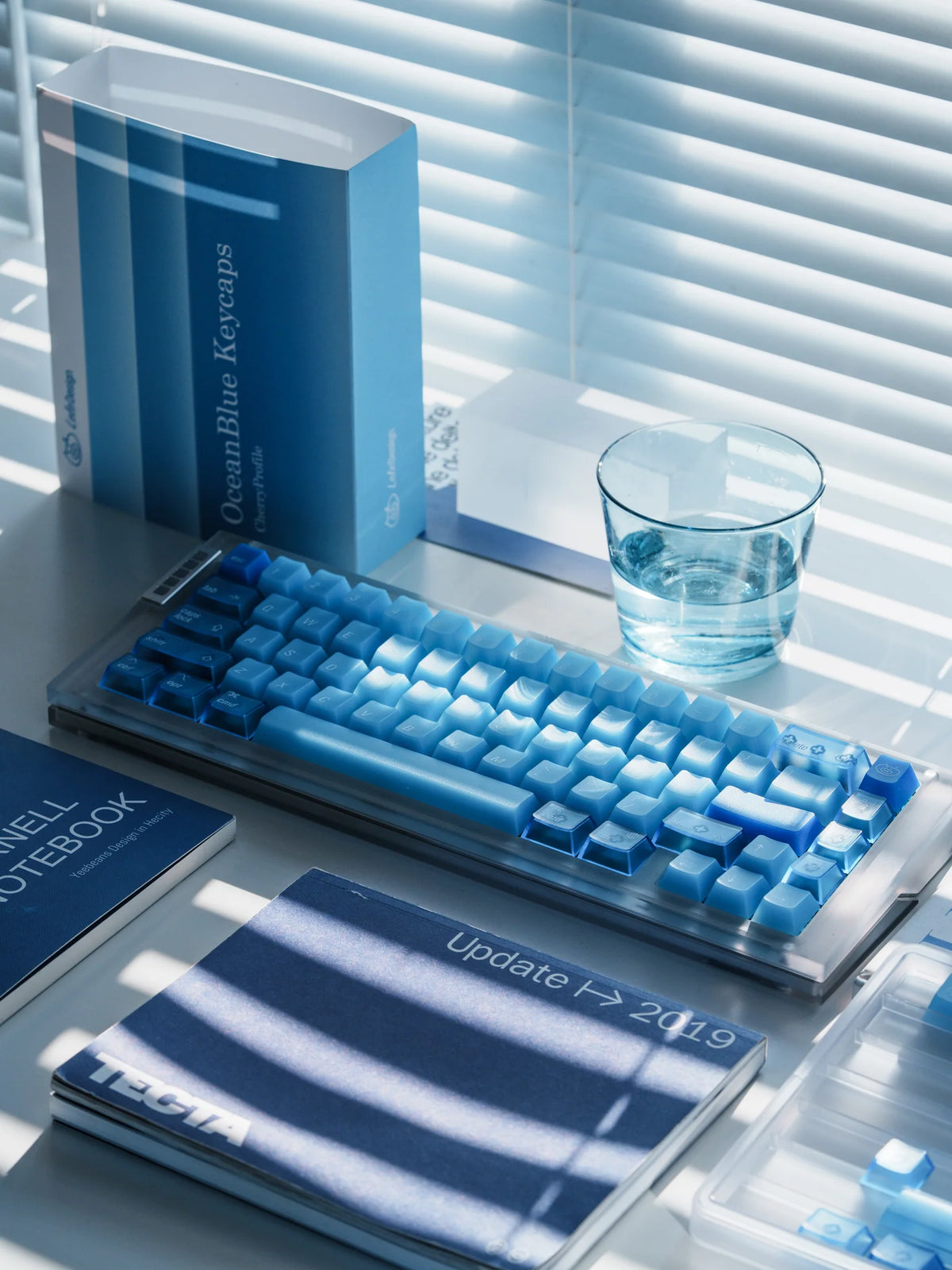 LeleDesign Ocean Blue Cherry Profile Keycaps Set