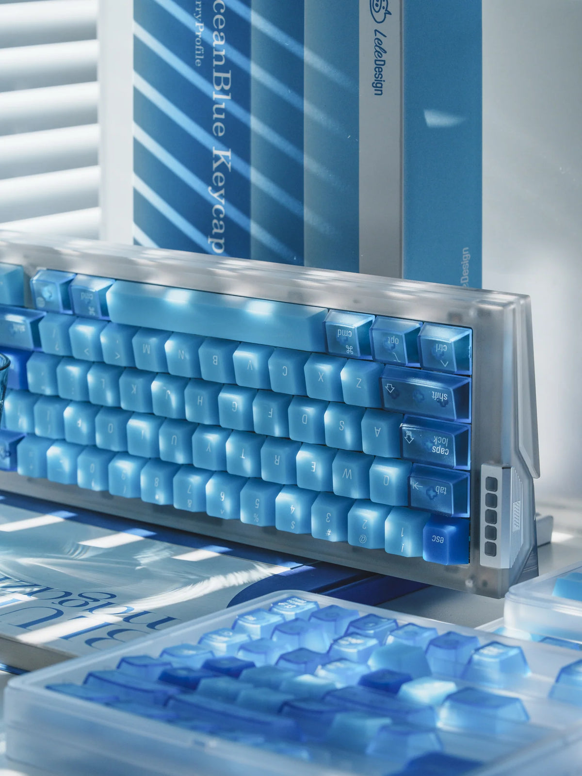 LeleDesign Ocean Blue Cherry Profile Keycaps Set