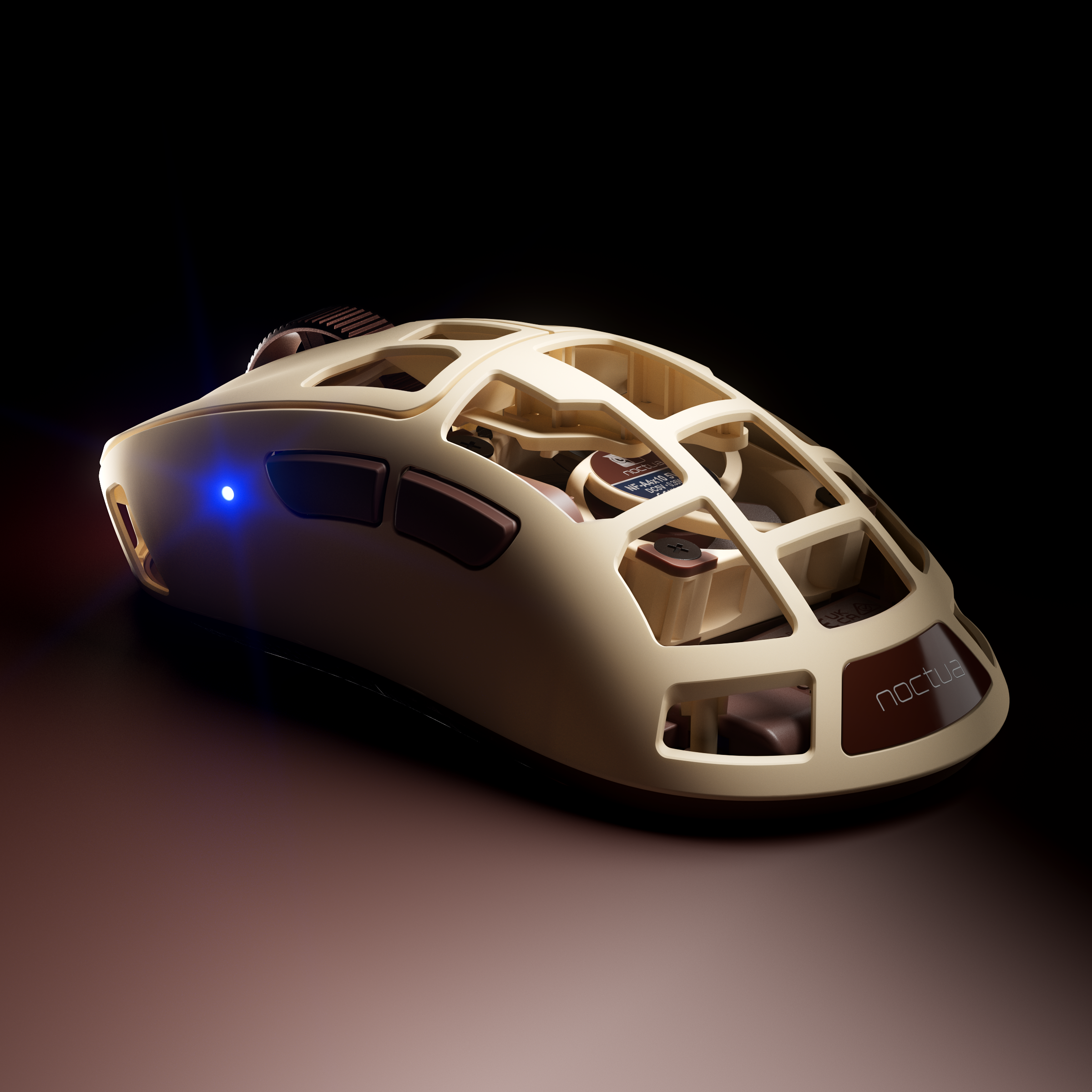 Pulsar x Noctua Feinmann F01 8K Wireless Fan-Cooled Gaming Mouse (Pre-Order)