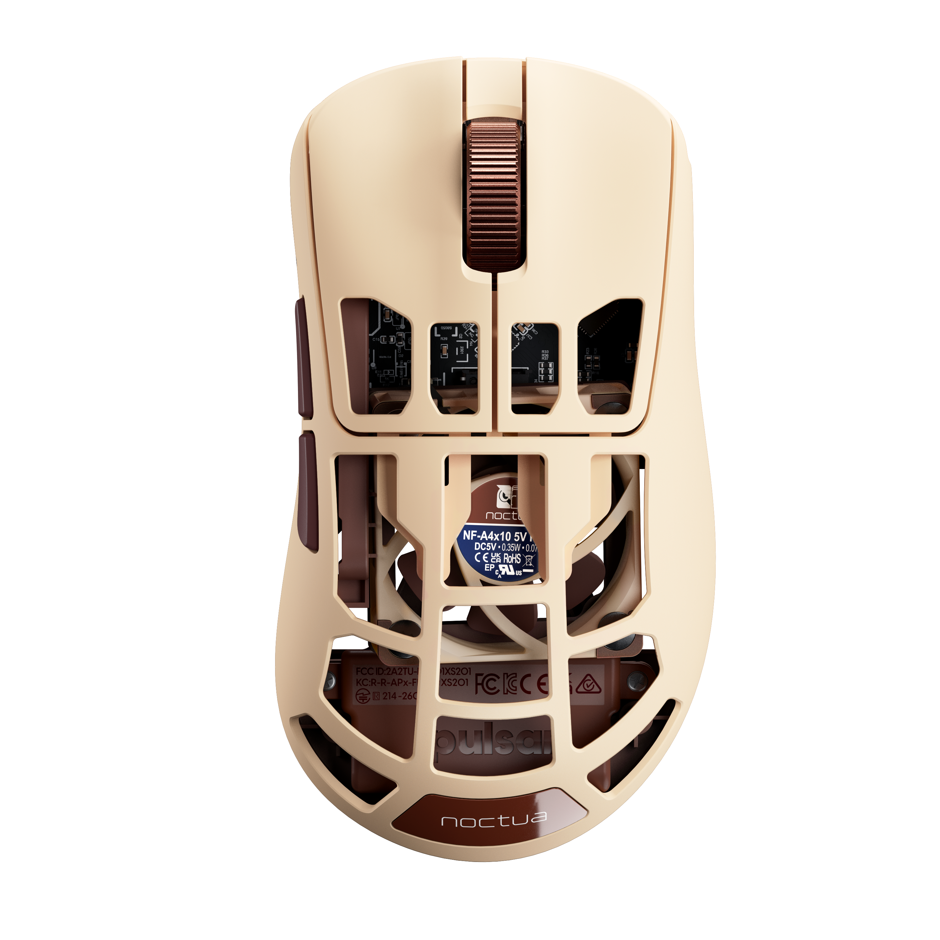 Pulsar x Noctua Feinmann F01 8K Wireless Fan-Cooled Gaming Mouse (Pre-Order)