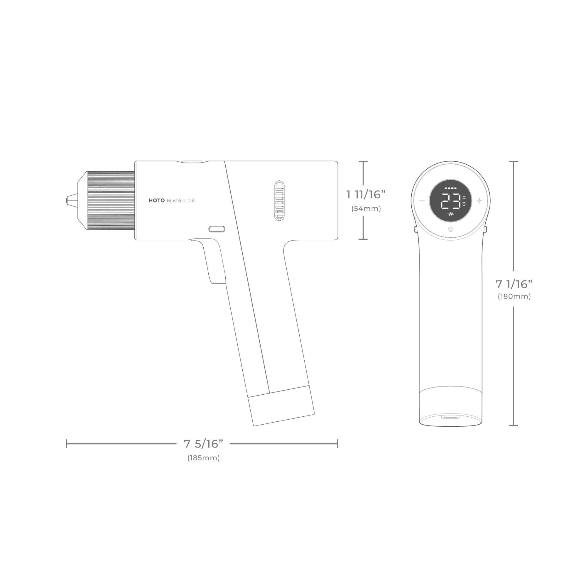 HOTO 12V BASIC DIY CORDLESS BRUSHLESS DRILL