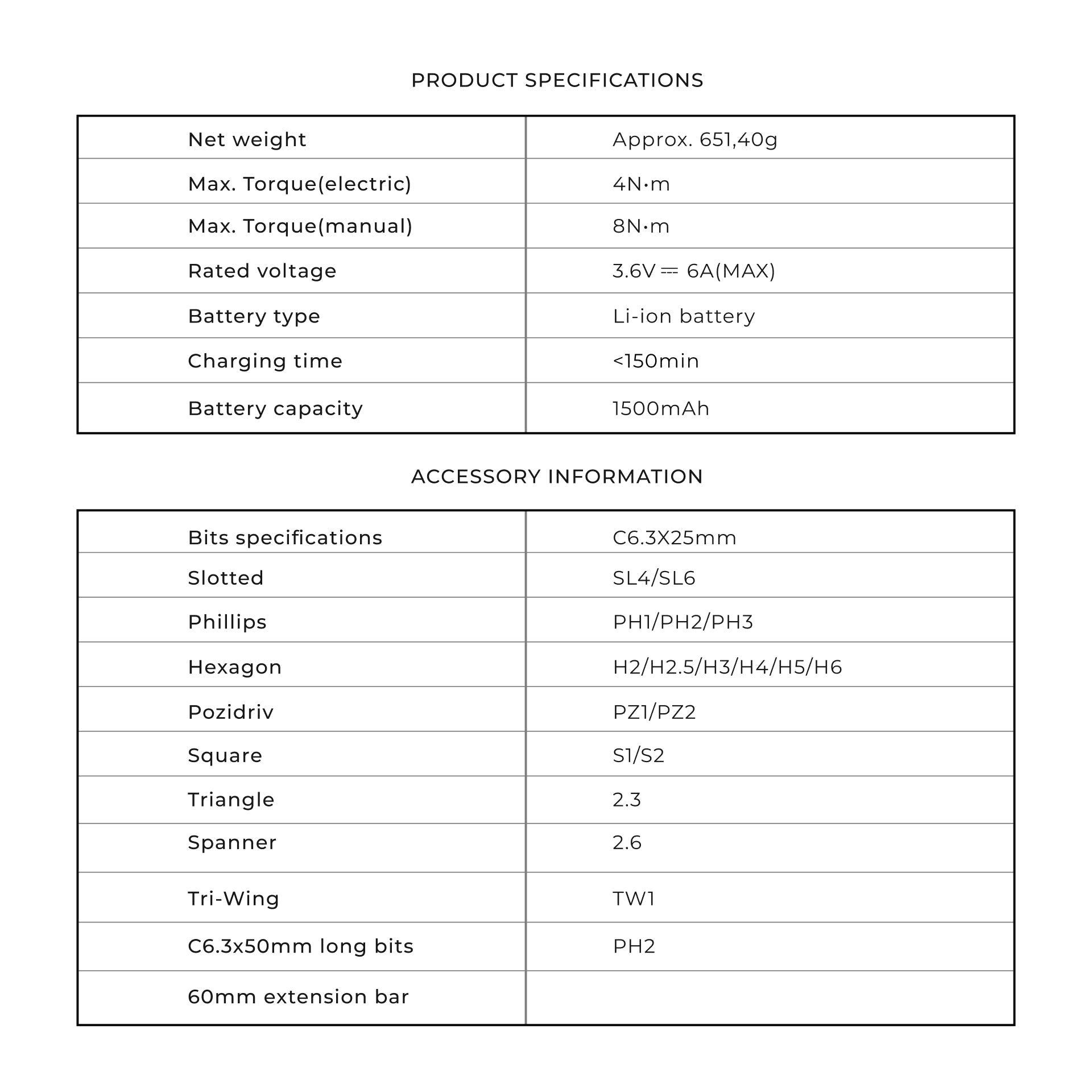HOTO 3.6V SCREWDRIVER KIT (CLASSIC)