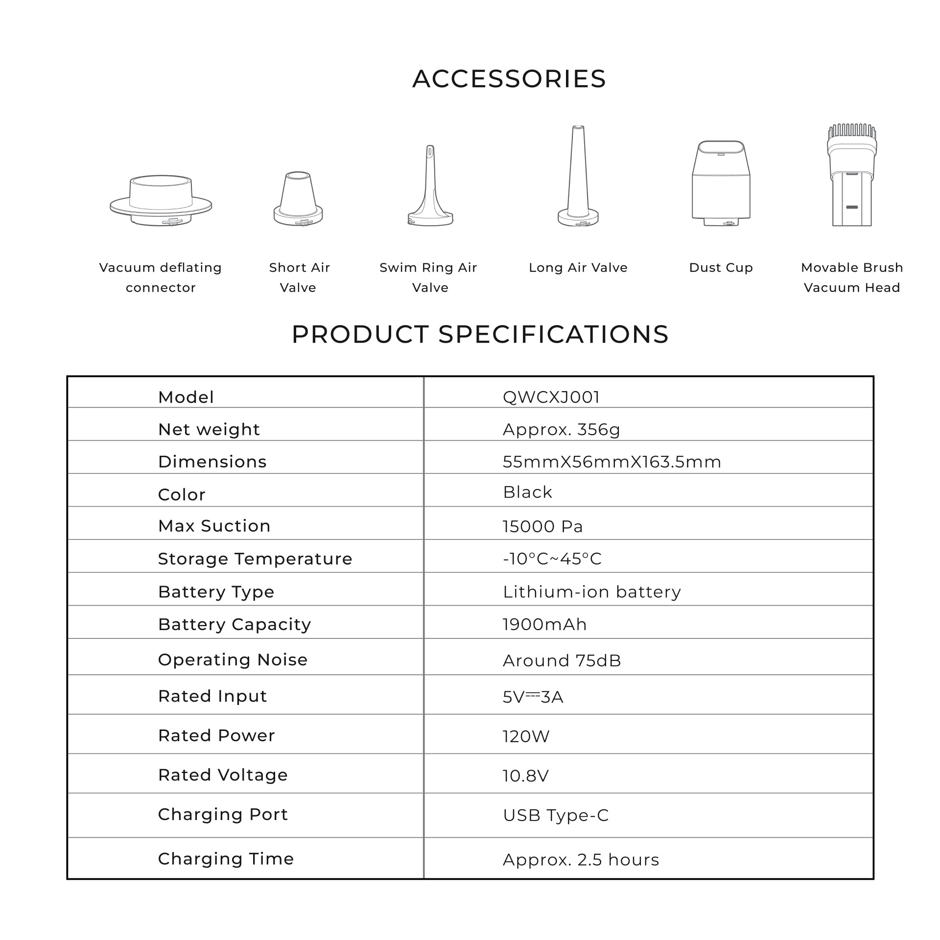 HOTO Compressed Air Capsule, 4-in-1 Work Station, Air Duster & Handheld Vacuum