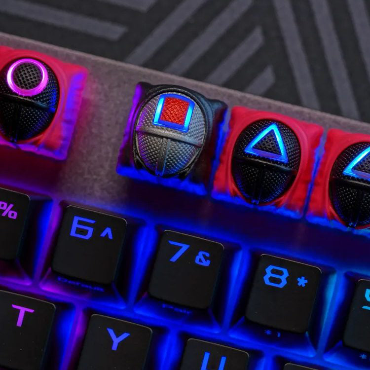 Hotkeys Square - Black Silver