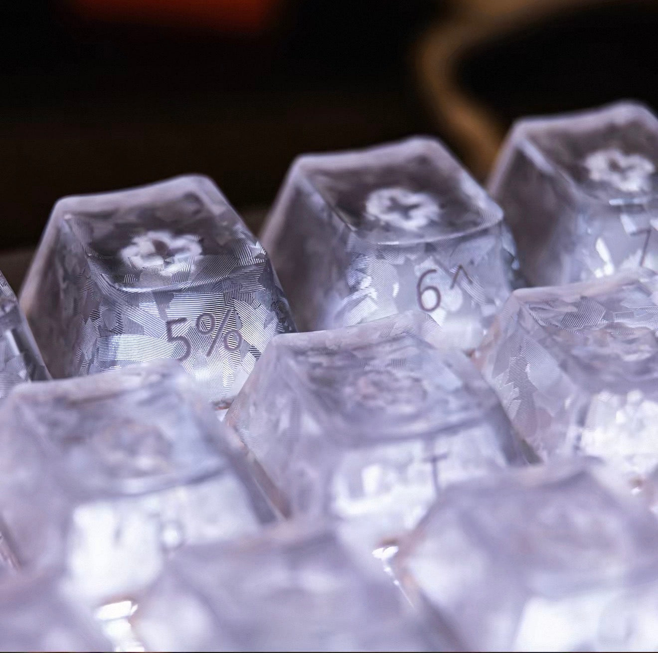 IceCarbon Transparent Side‑Printed Keycap Set