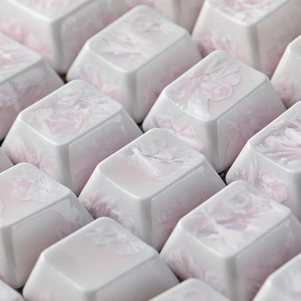 Cerakey Ceramic 114 Full Keycap Set V2 Ice Crystal / Legend