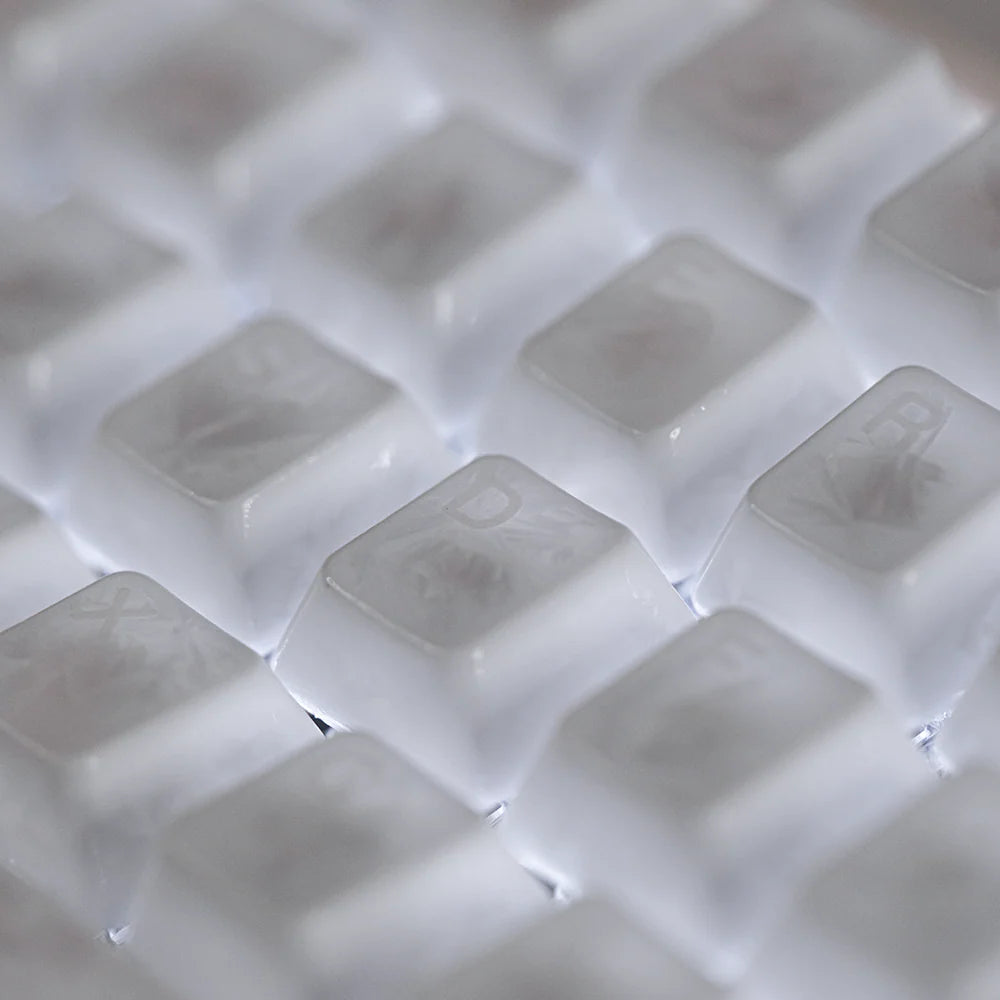 Cerakey Ceramic 114 Full Keycap Set V2 Ice Crystal / Legend