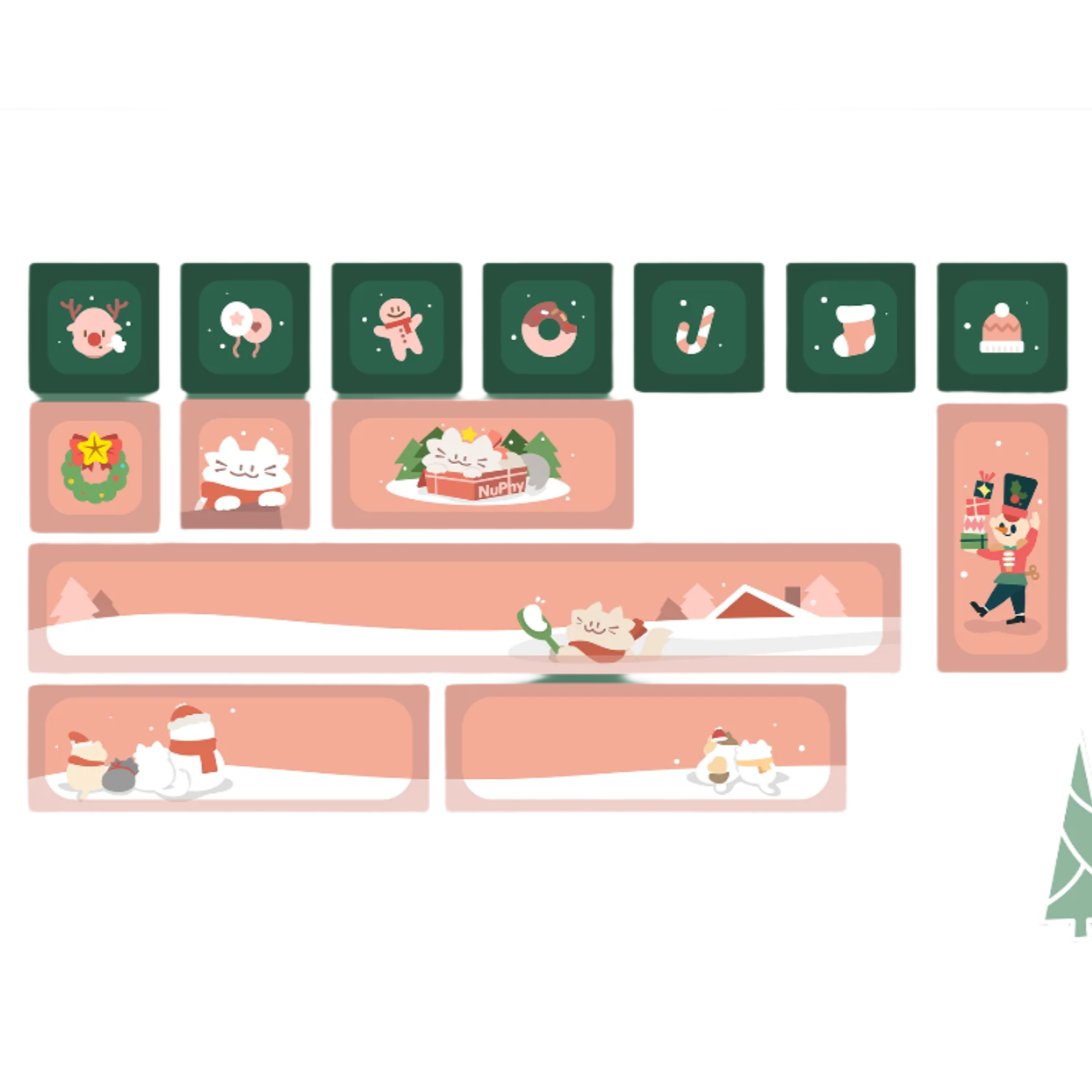 NuPhy Meow Xmas KDA Dye-sub PBT Keycaps