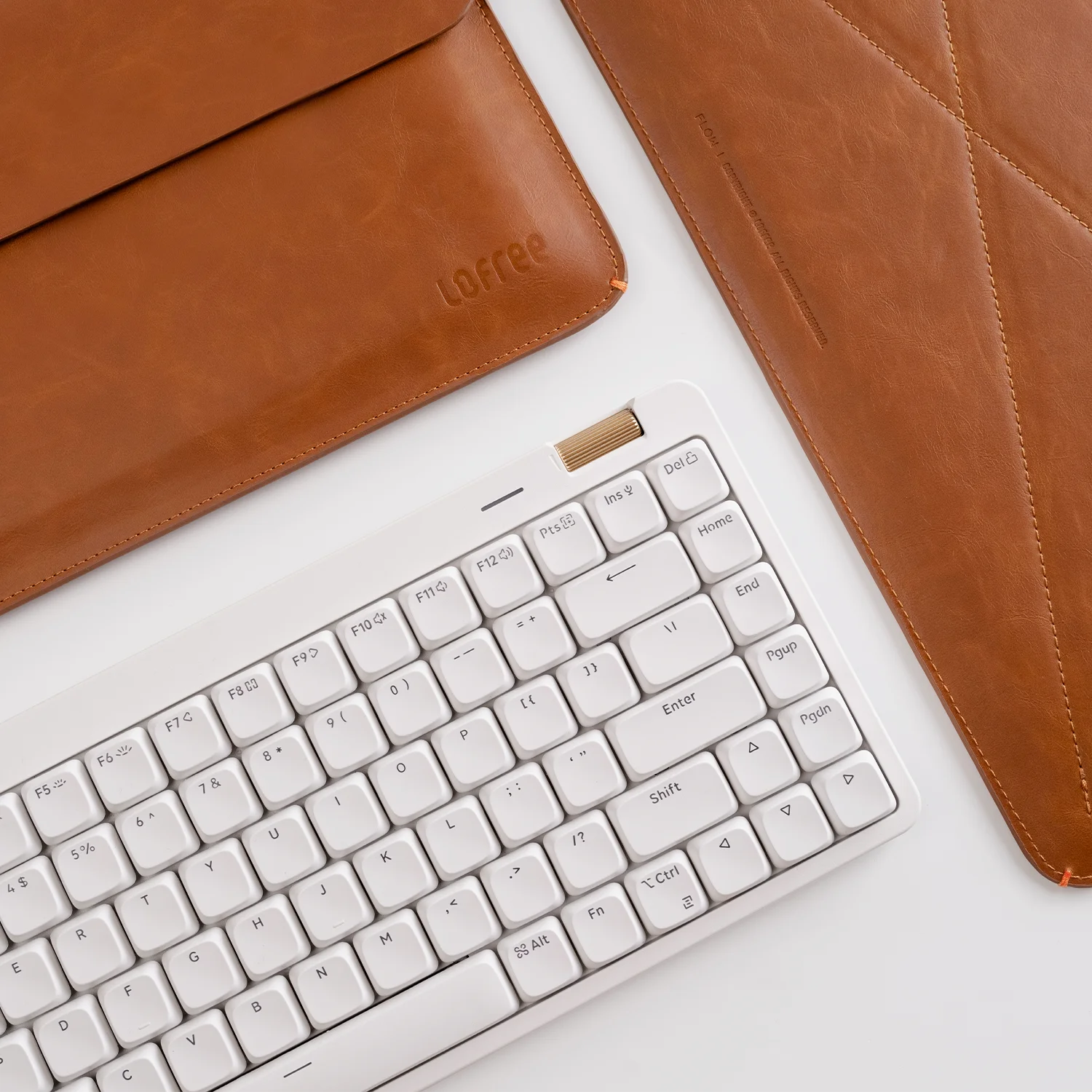 Lofree Keyboard Sleeve for Flow84 PU Leather - Brown