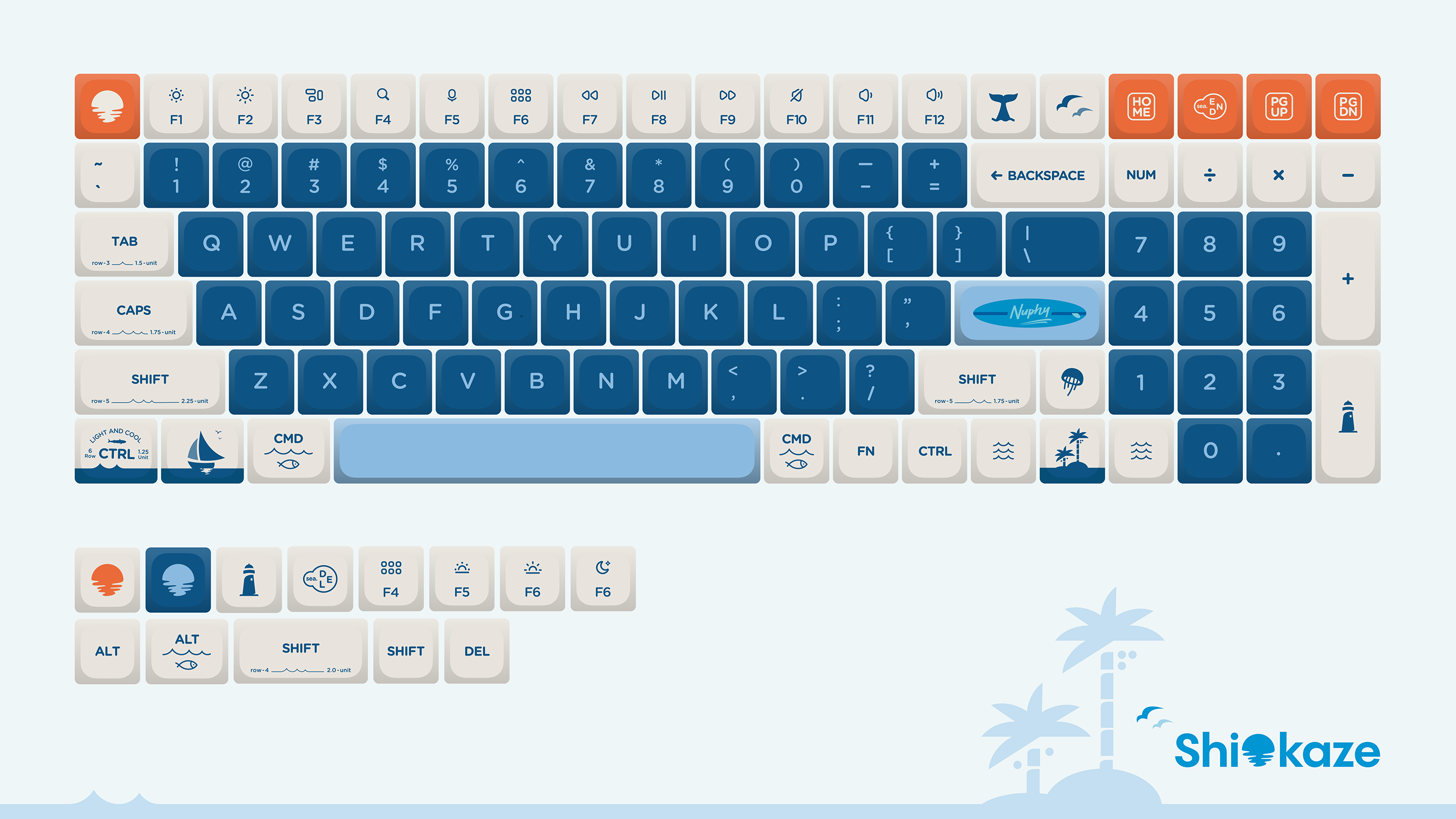 NuPhy Shiokaze nSA Dye-sub PBT Keycaps