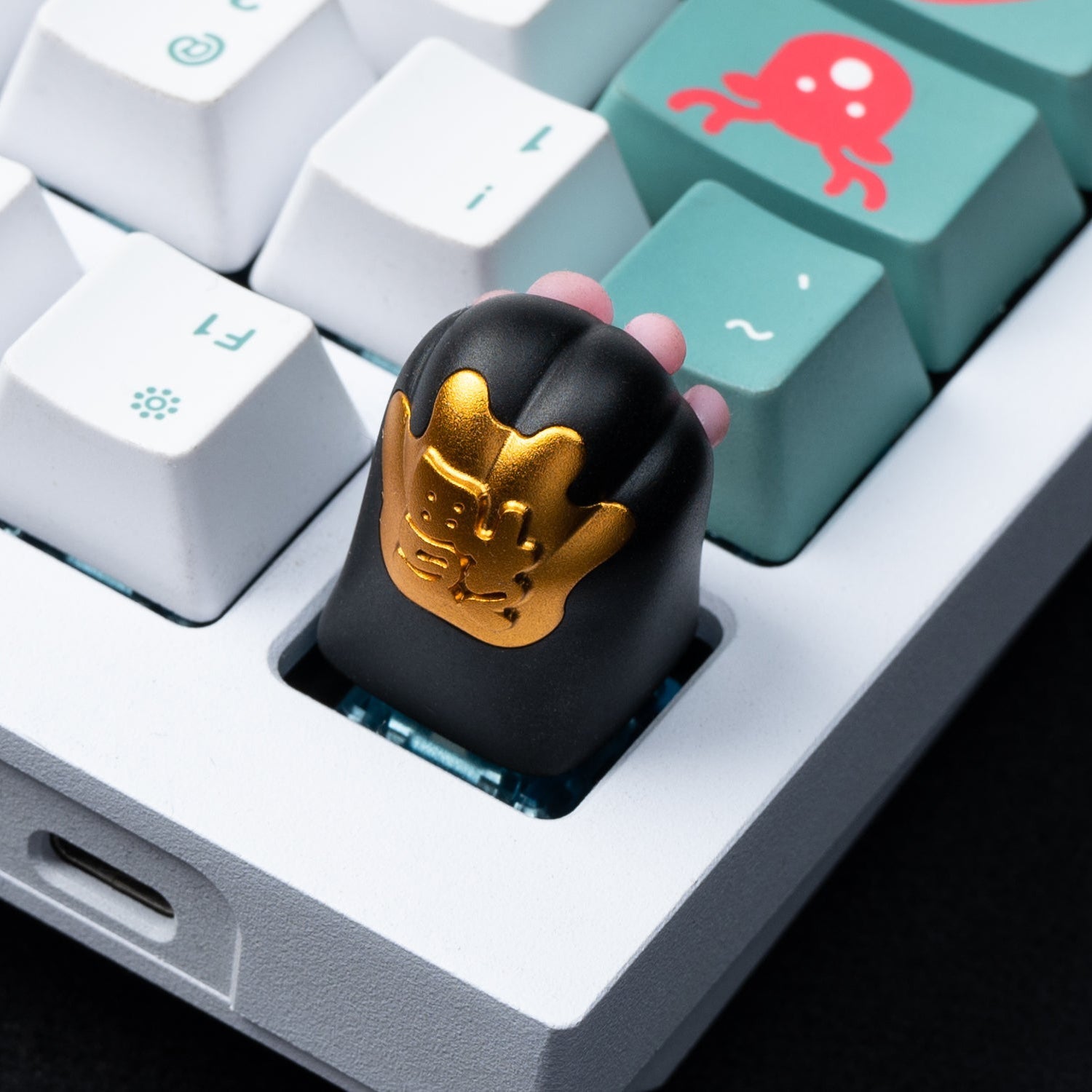 Silicone Kitty Paw Aluminum Alloy Artisan Keycap