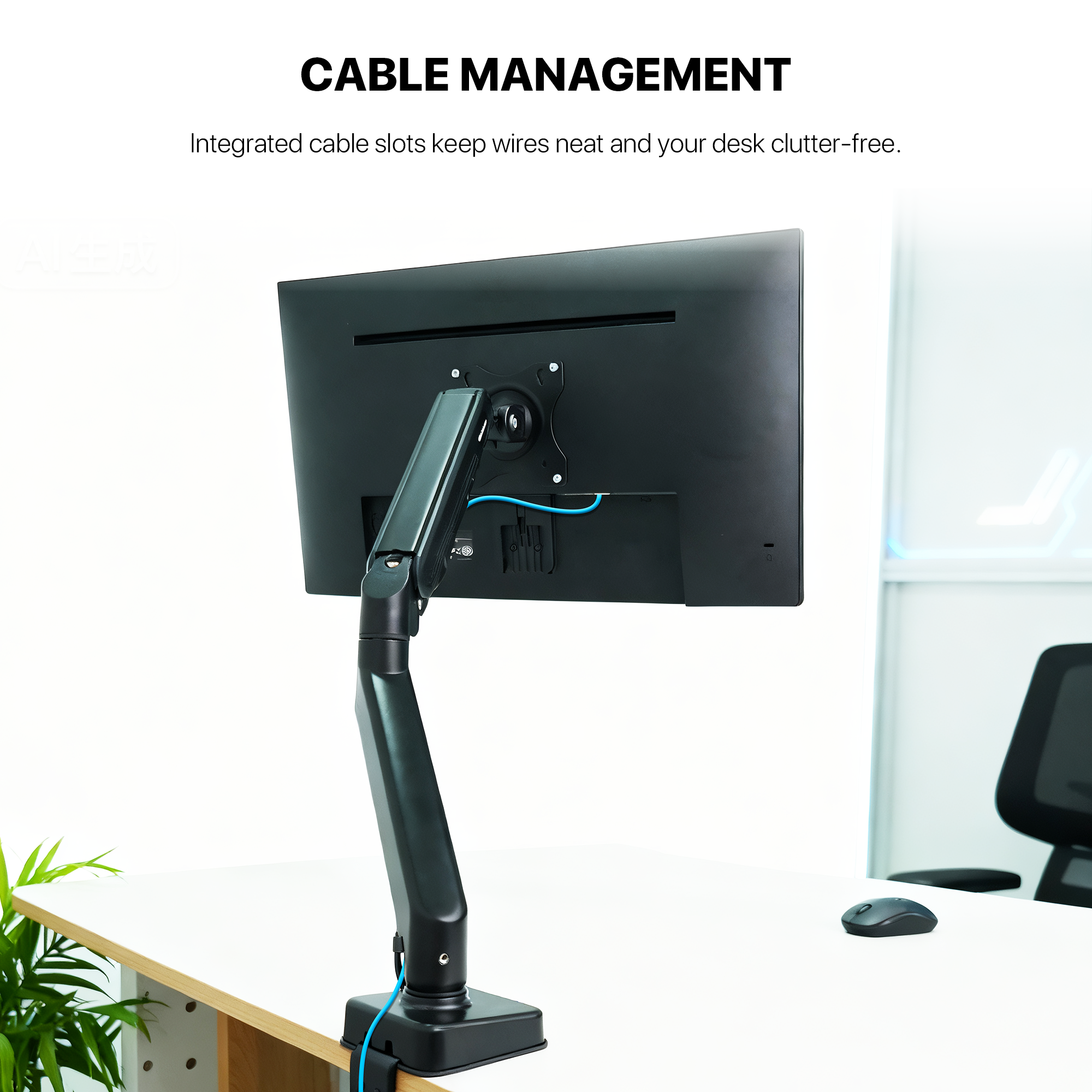 Fantech WorkStation MBS1 Single-Arm Monitor Bracket 90 Degree Tilt