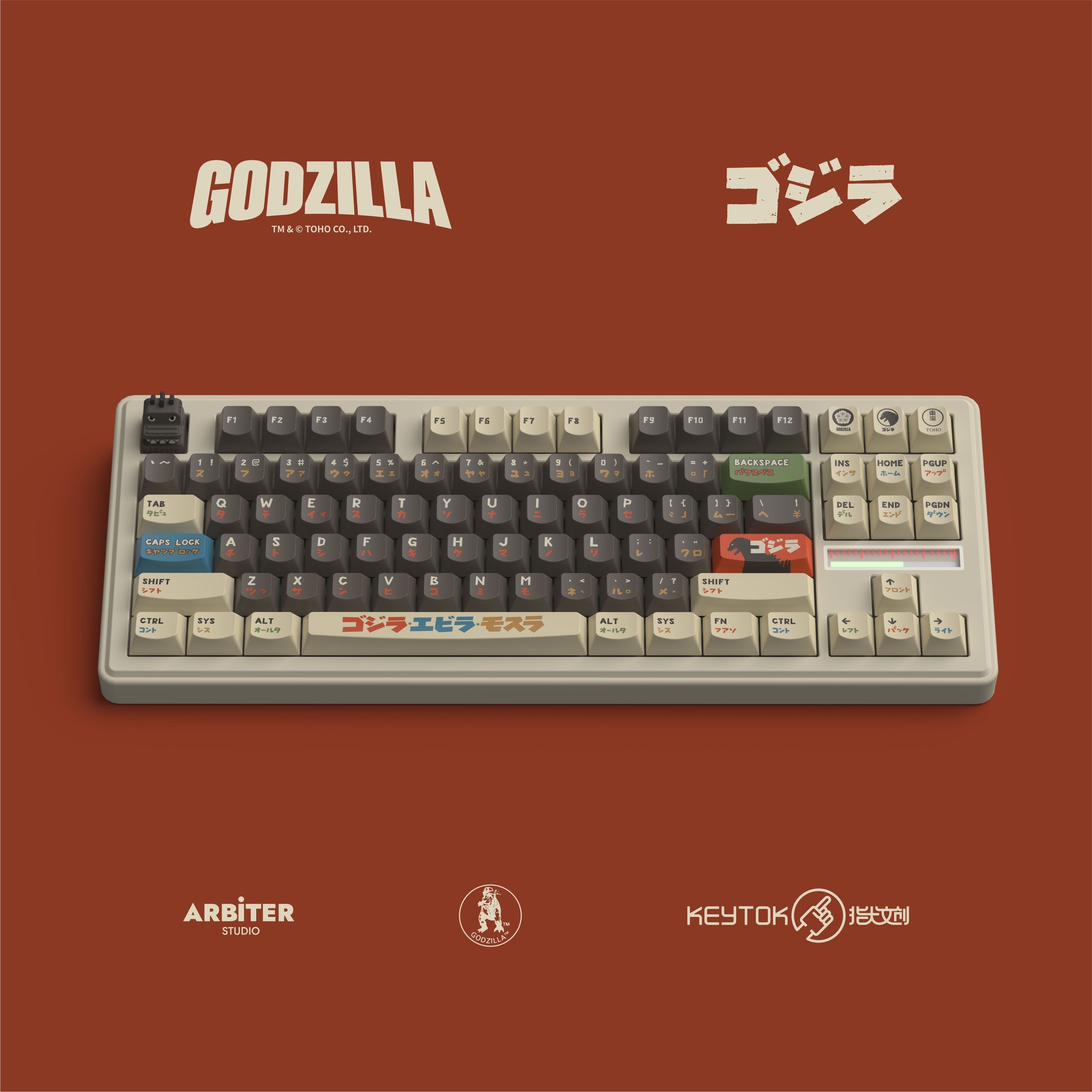 Keytok SMILE Profile Black Classic Godzilla Dye-Sub PBT Keyaps 173pcs / Set