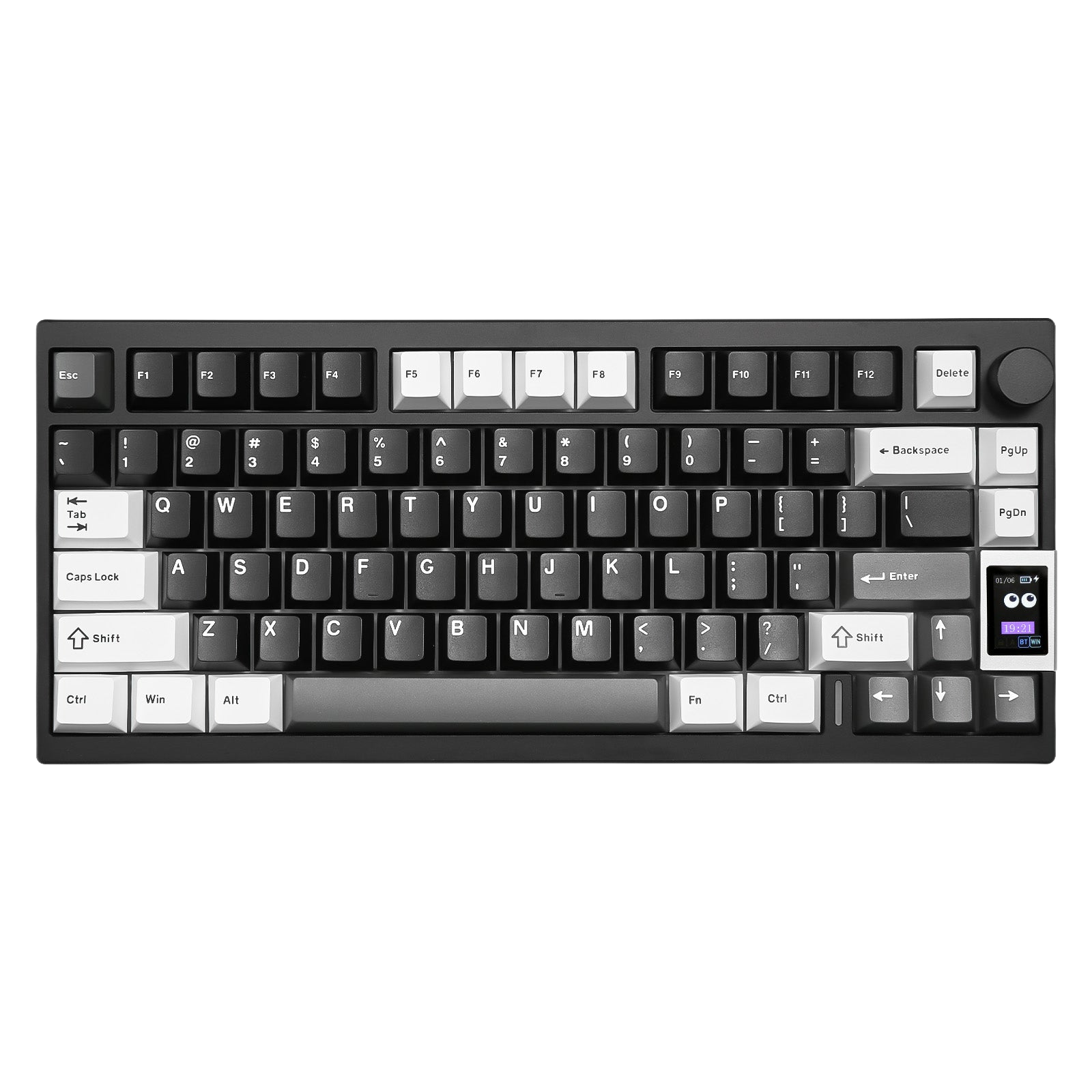 YUNZII AL80 QMK Aluminum Wireless Mechanical Keyboard with LCD Screen