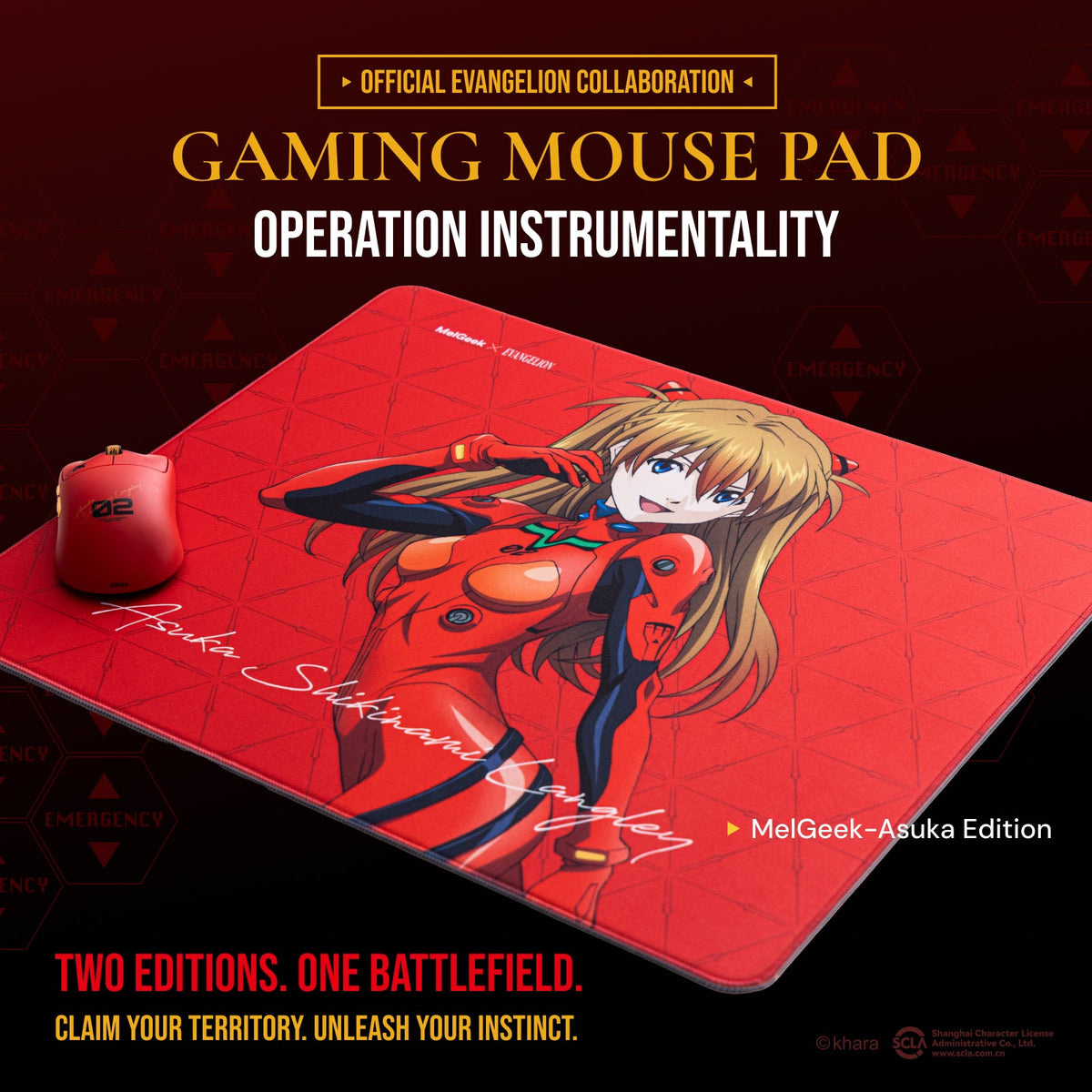 MelGeek 490x420x4mm Gaming Mouse Pad - EVA-02 Asuka Langley Limited Edition