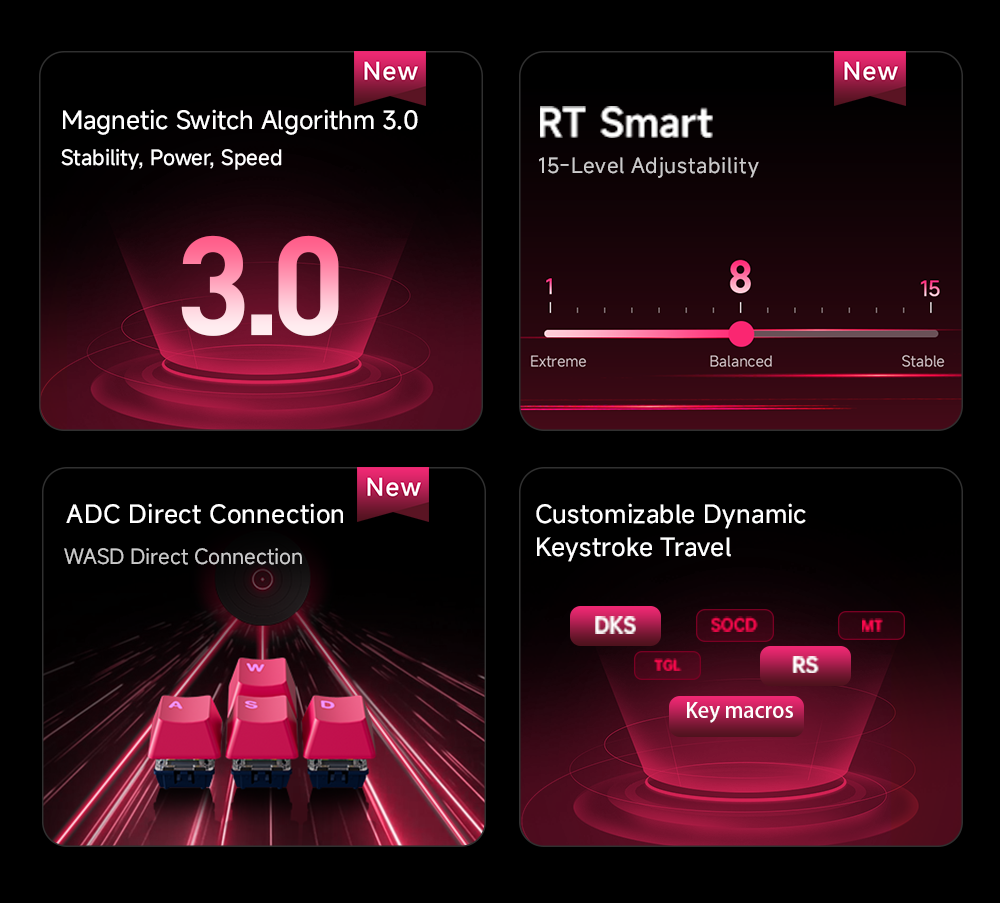 MCHOSE Mix 87 HE Hall Effect Magnetic 8K Wired Gaming Keyboard