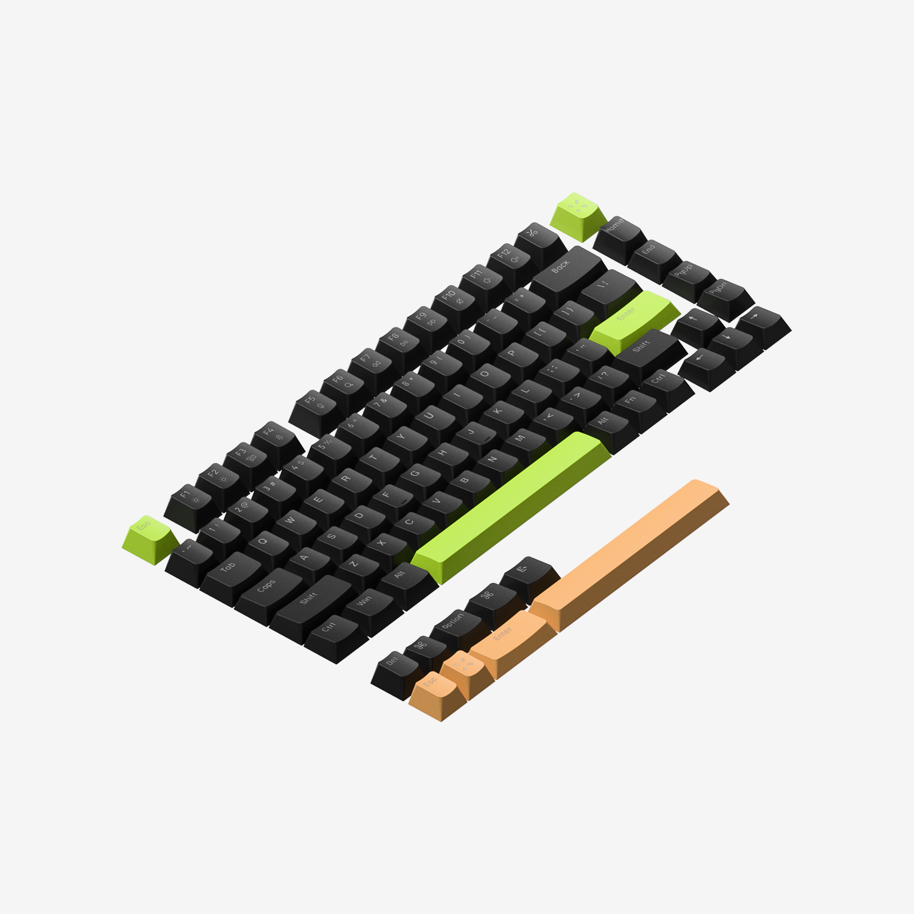 Nuphy Electro & Ethereal Shine-through PC Keycaps