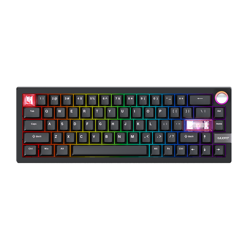 Fantech MAXFIT6 60% Hot-Swap QMK/VIA Wireless Mechanical Keyboard with Knob