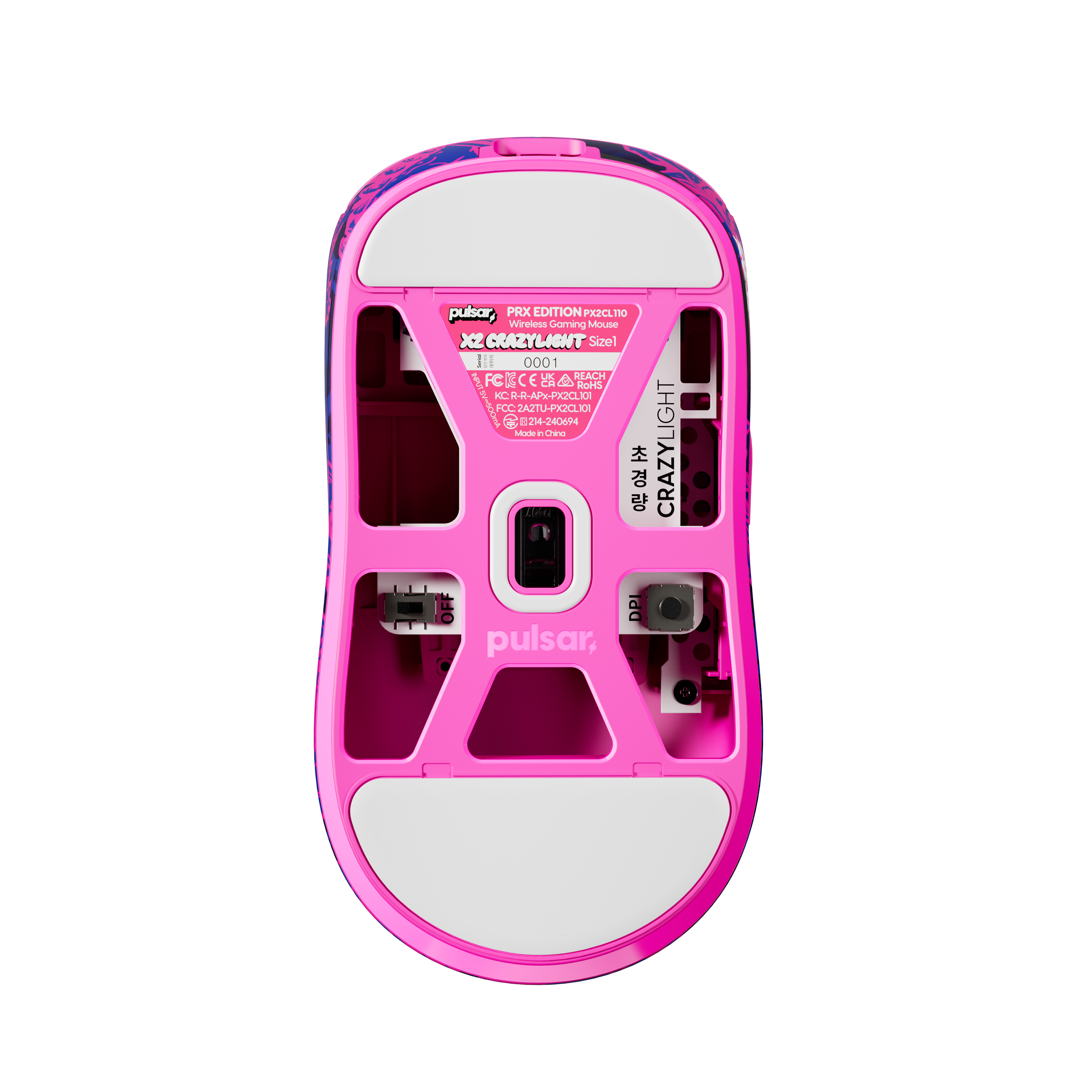 Pulsar X2 CrazyLight 8K 36g Ultra-Lightweight Wireless Gaming Mouse (PRX Edition)