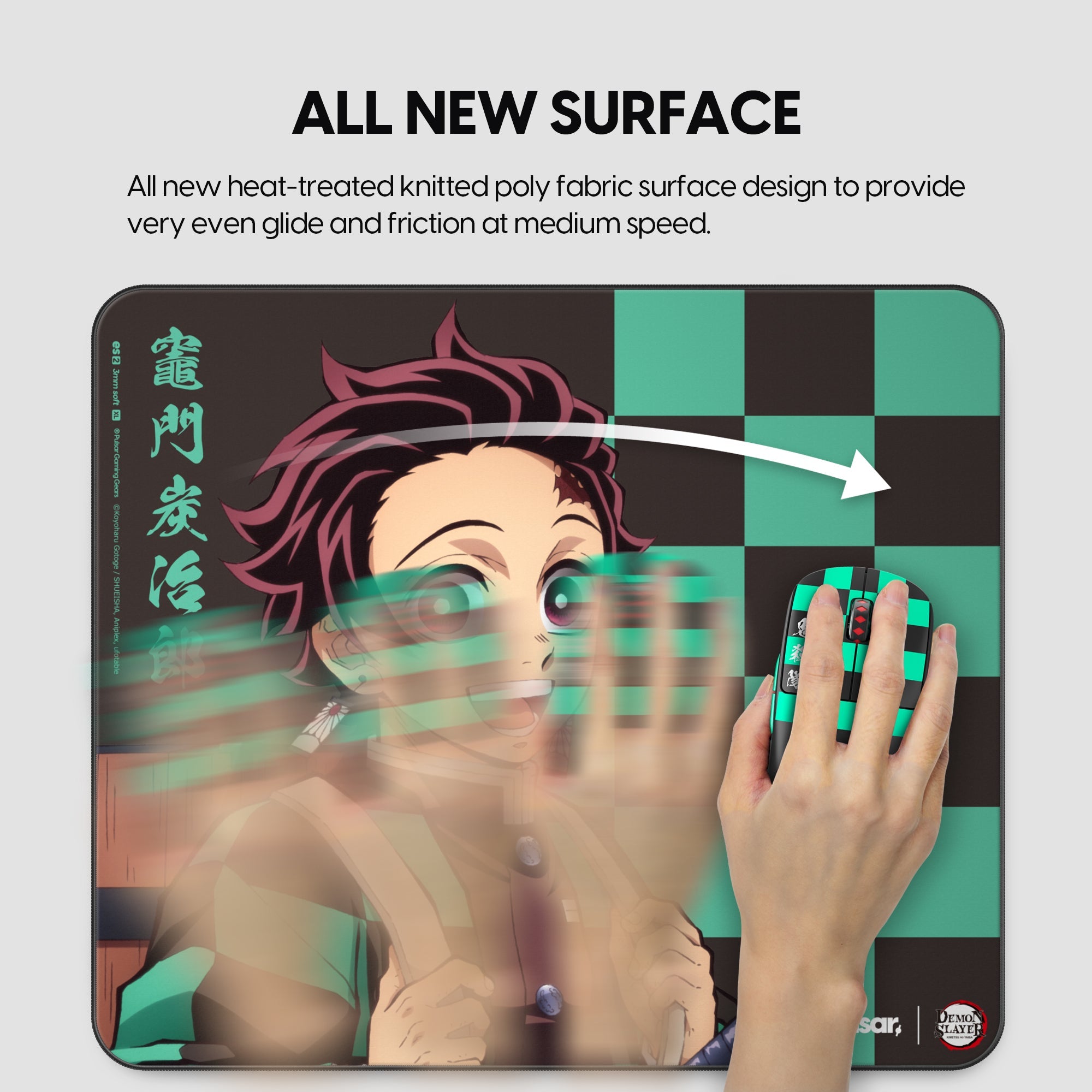 Pulsar ES2 eSports 490x420x3mm XL Mouse Pad - Tanjiro Edition