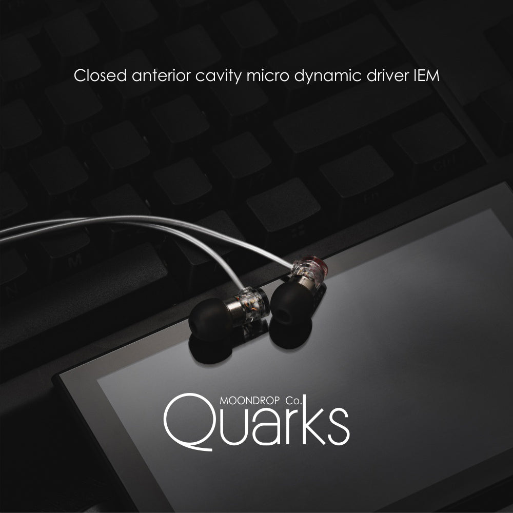 MOONDROP QUARKS with Mic 6mm Micro Dynamic Drivers Wired IEM In-Ear Monitor Headphones