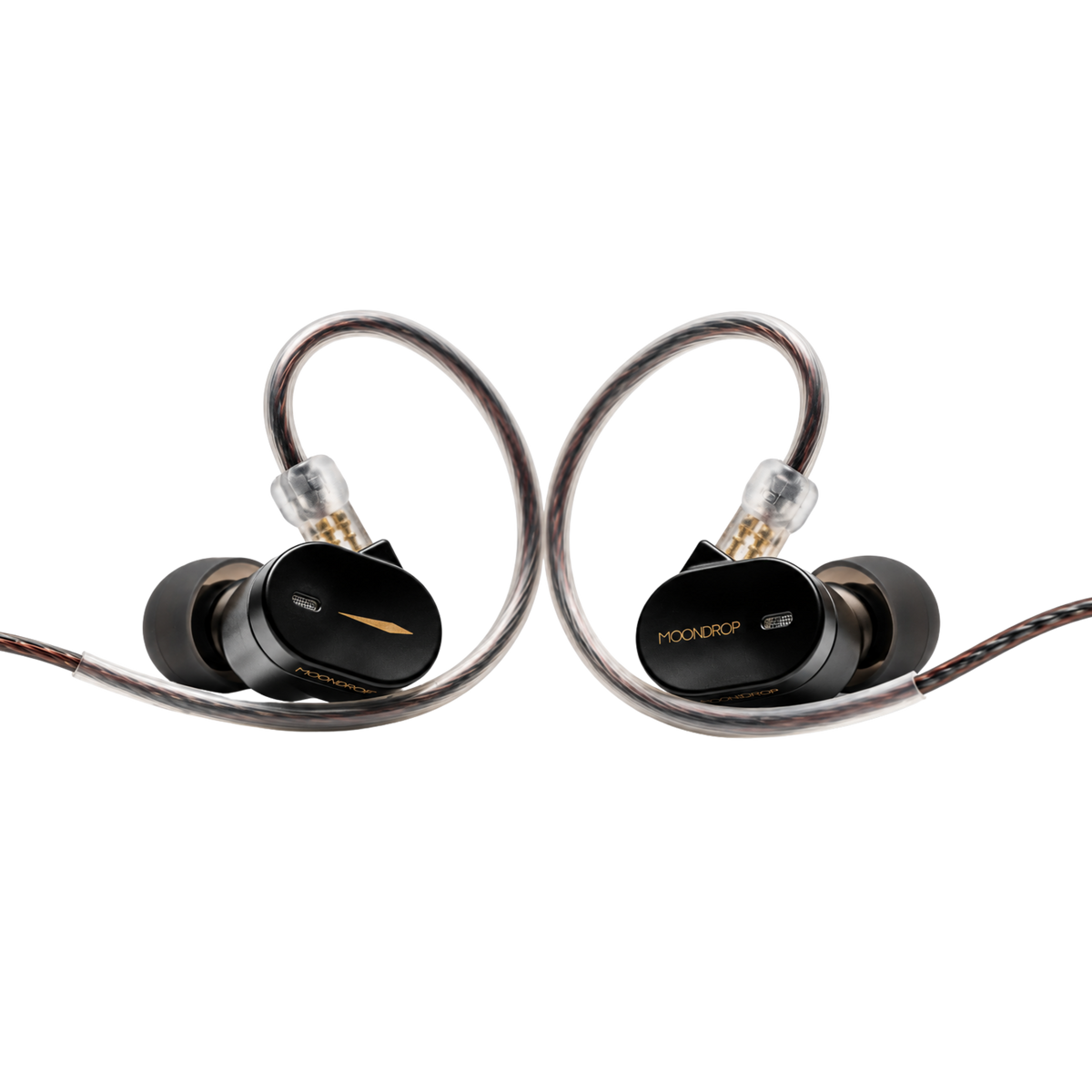MOONDROP CHU III black wired in-ear monitors with detachable cable