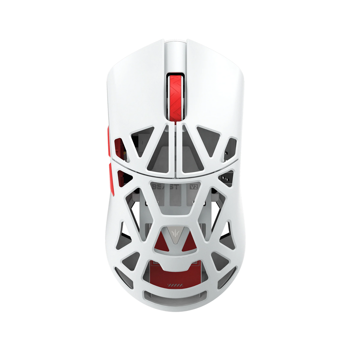 WLMOUSE BEAST X V2 MAX White / Red magnesium wireless gaming mouse