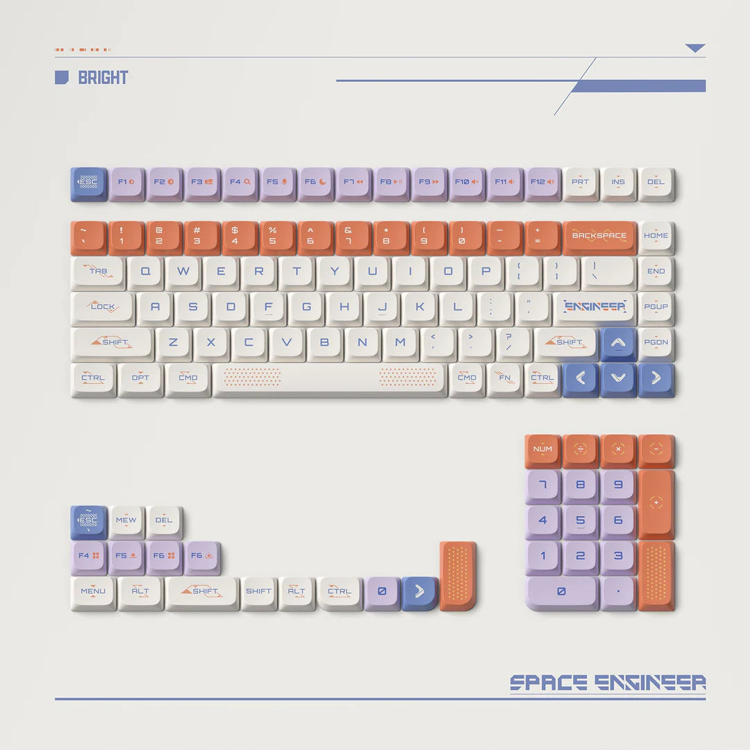 Nuphy x Keytok Low-Profile Space Engineer nSA Dye-sub PBT Keycaps