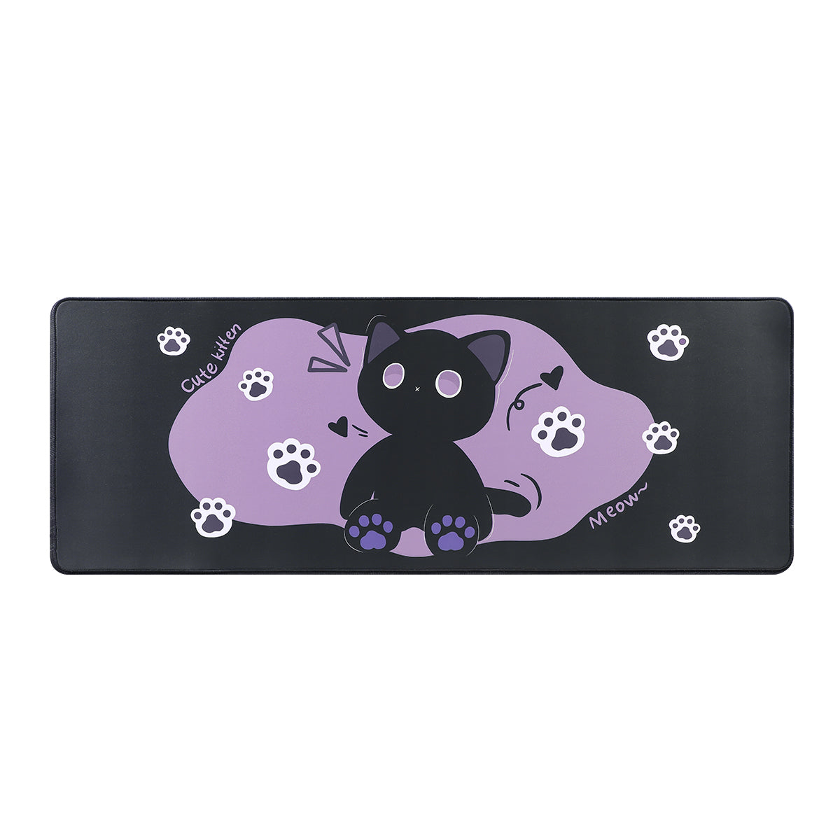 YUZNII Oversized Cartoon Kitten Desk Mat 800x300x3mm Mousepad