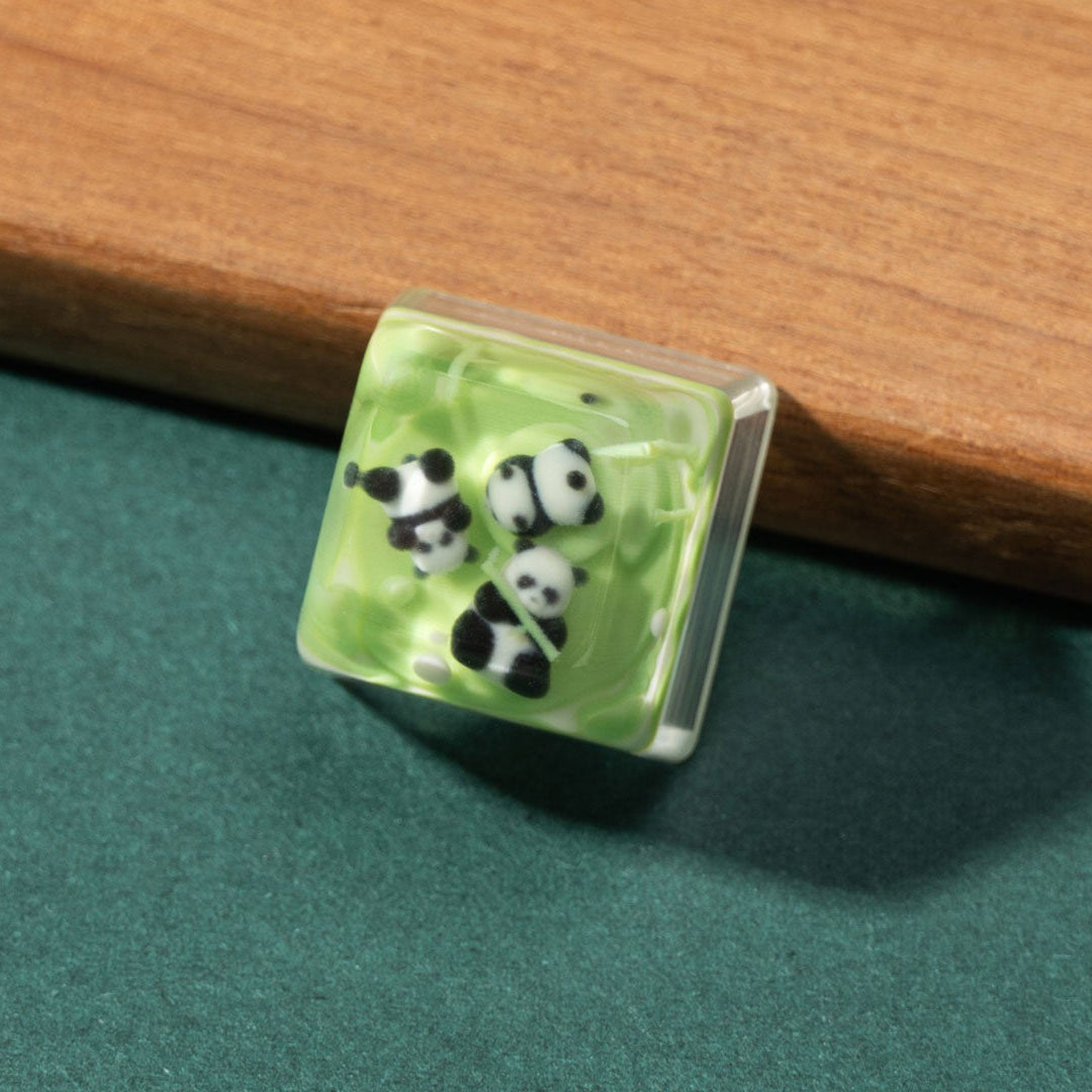 Three Pandas Resin Artisan Keycap